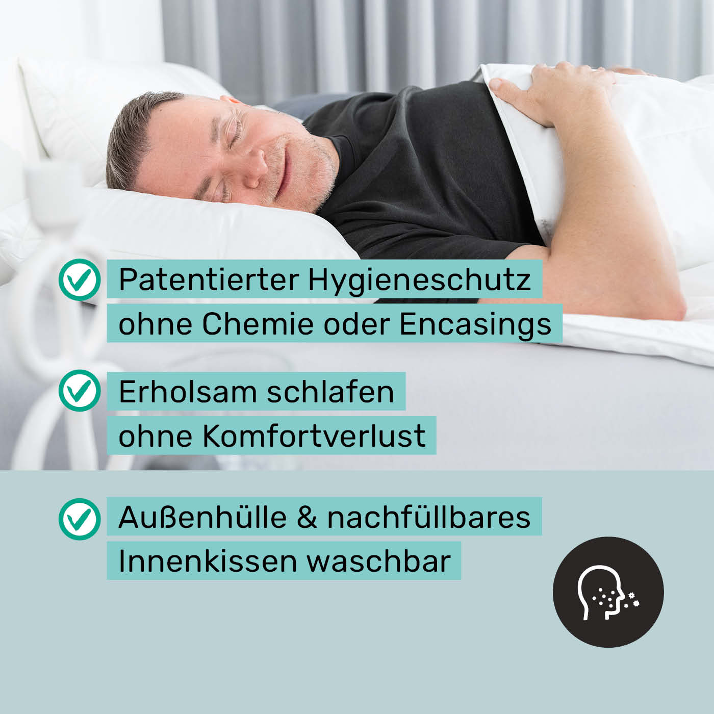 Centa-Star AllergoProtect Allergiker-Bettdecke 135x200 hygienisch