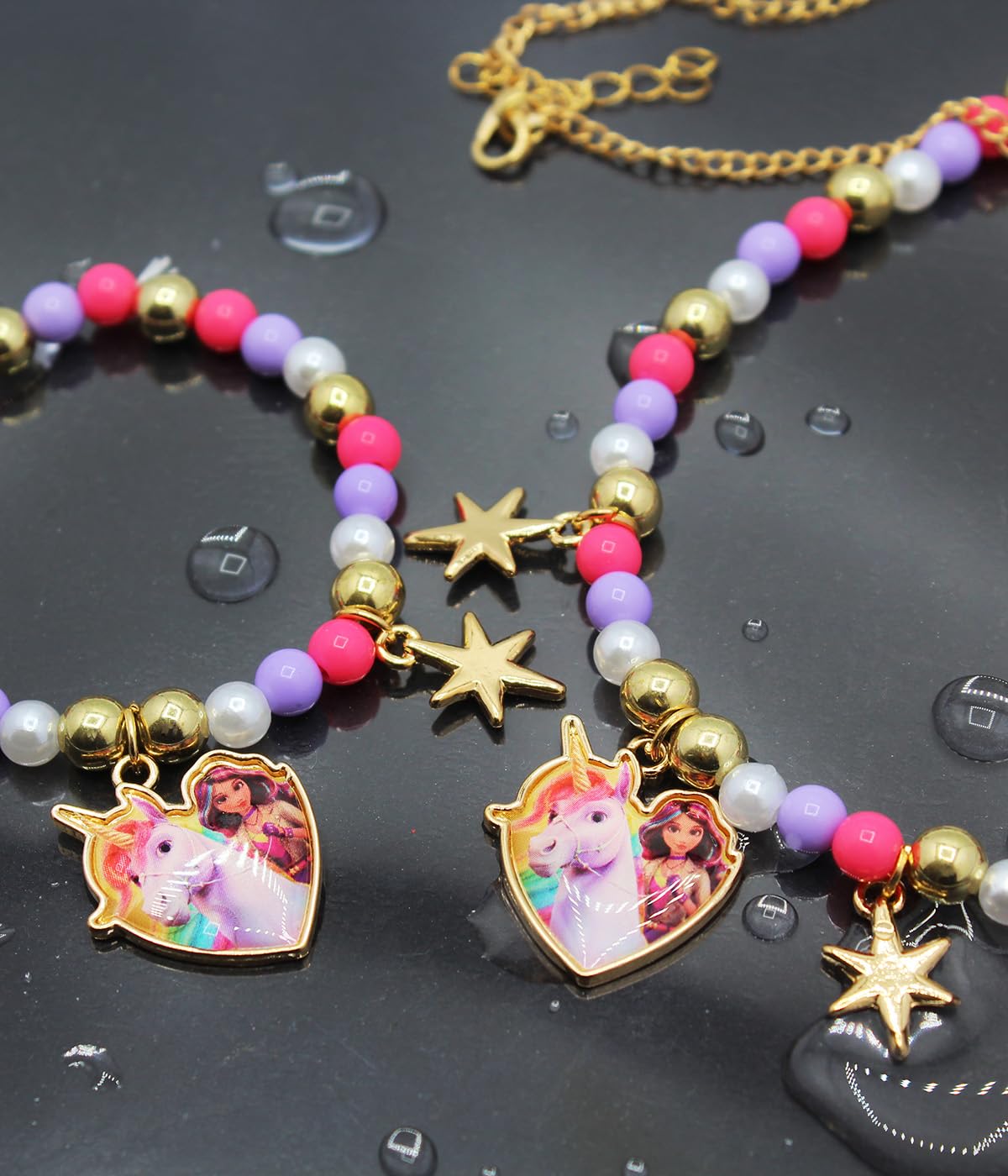 Unicorn Academy Schmuckset Kette Armband Stern Plastik