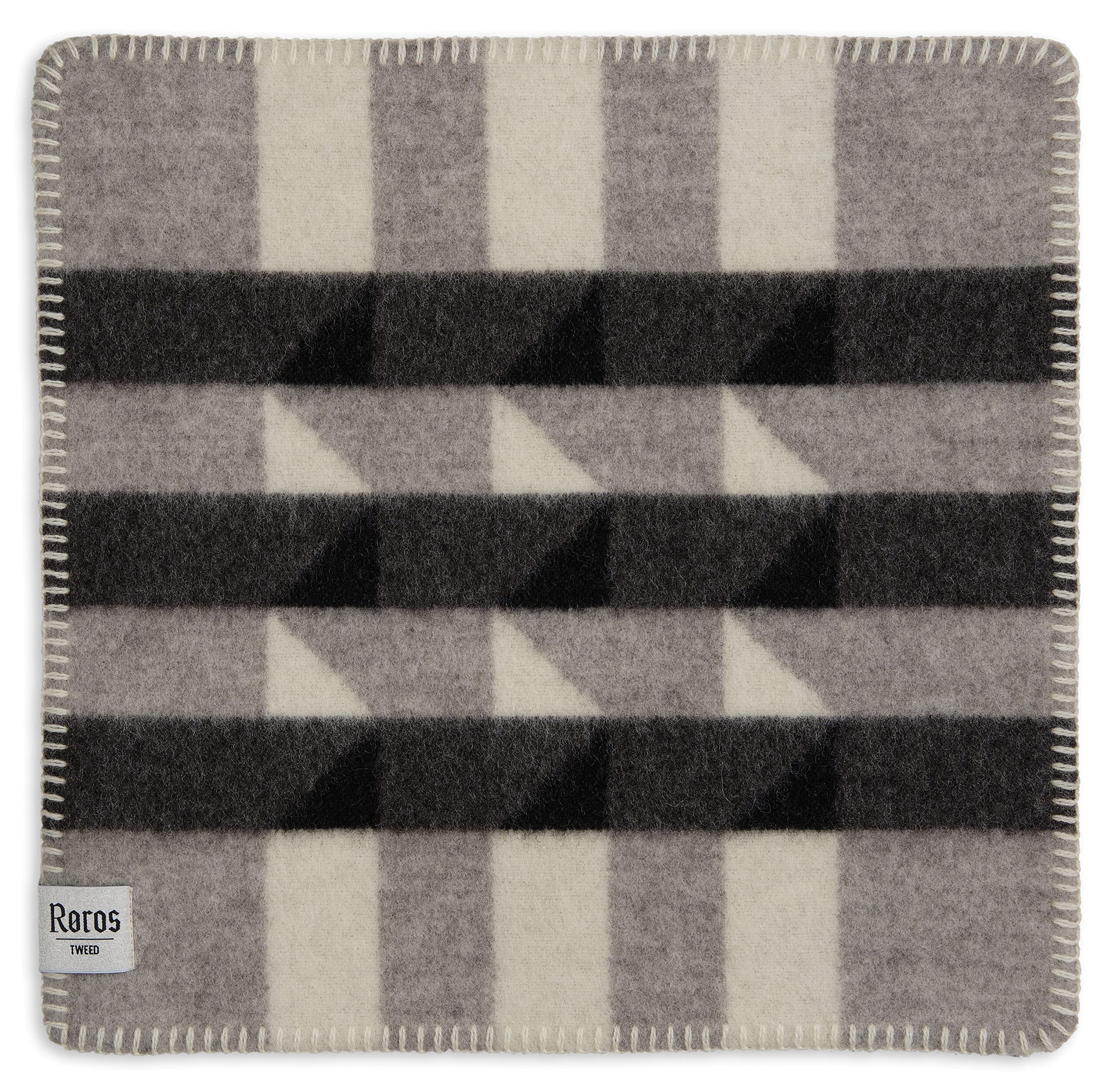 Røros Tweed Kvam Sitzunterlage 45x45 Lammwolle Greyscale