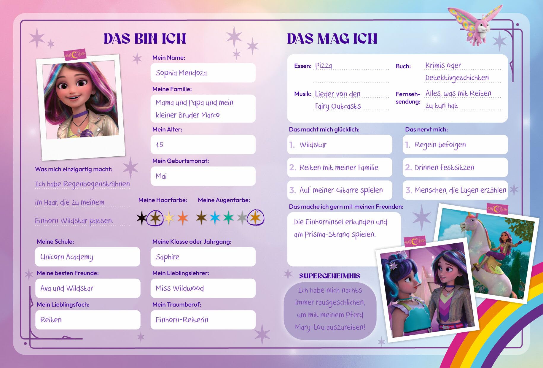 Unicorn Academy Mein Freundschaftsbuch Band 4 Freundebuch Einhorn