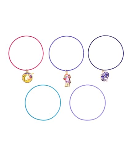 Unicorn Academy Armbänder 5er Metall mit Anhängern für Mädchen