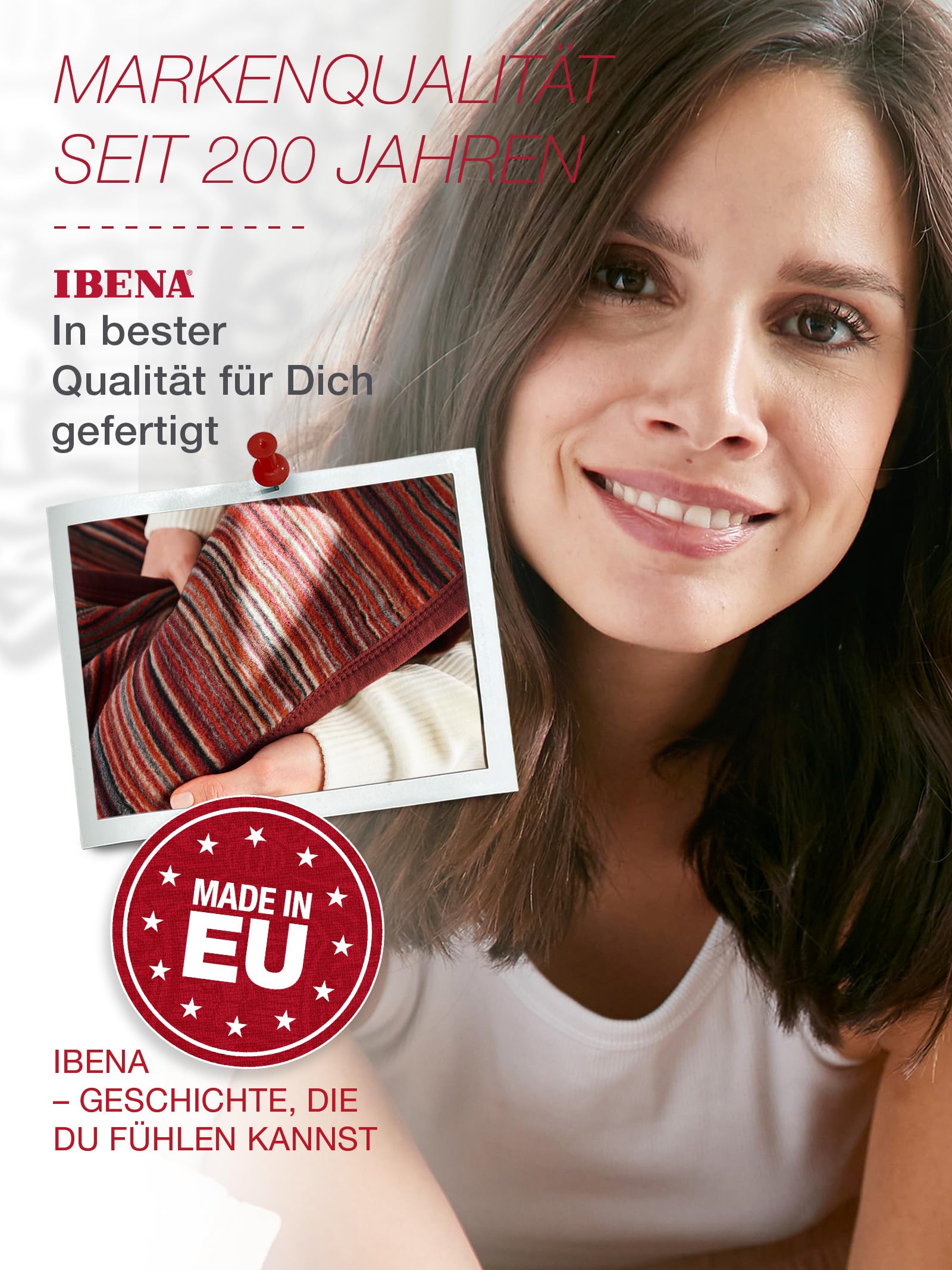 IBENA Malang Wolldecke 150x200 cm bunt gestreift Baumwolle