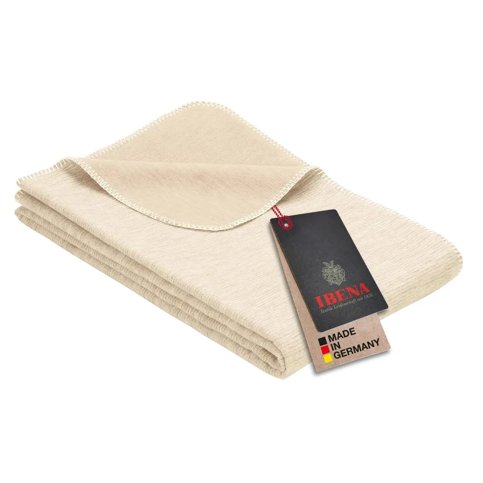 IBENA Lausanne Kuscheldecke 140x200 Natur Baumwolle