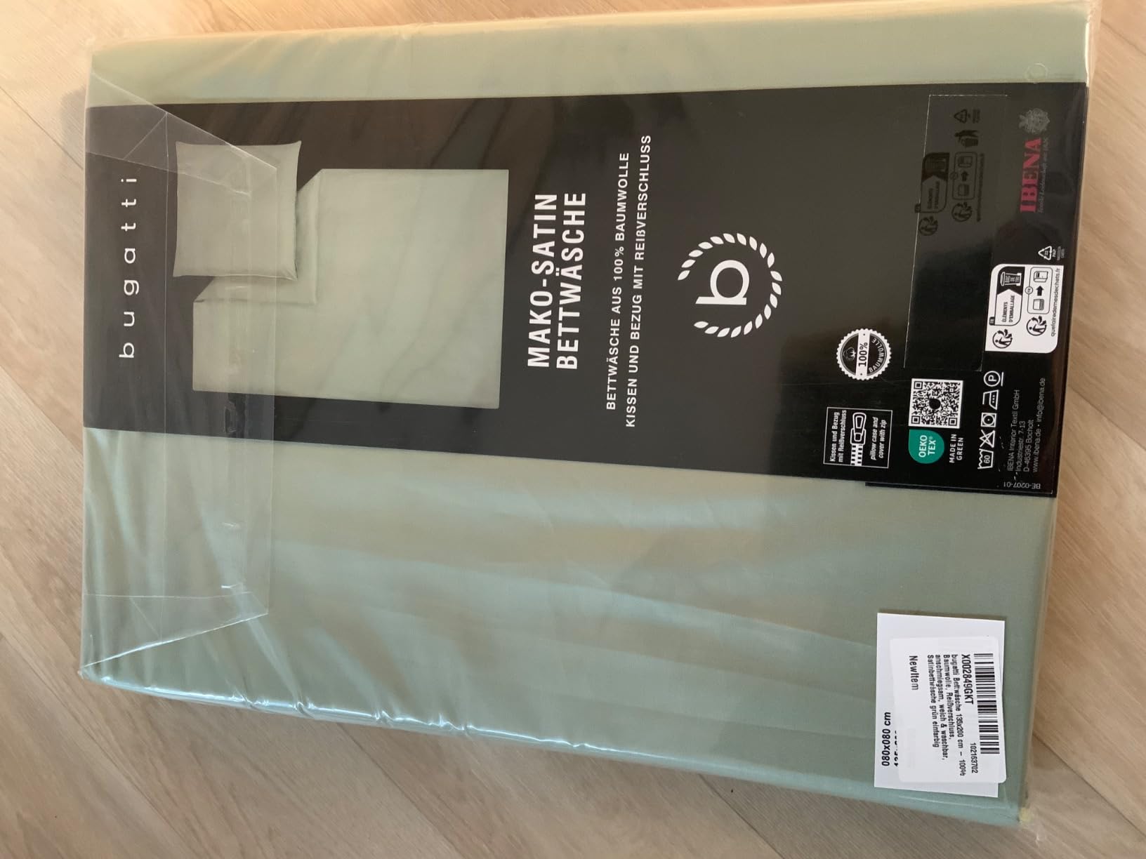bugatti Satin Bettwäsche 135x200 Bettbezug Lachs Baumwolle