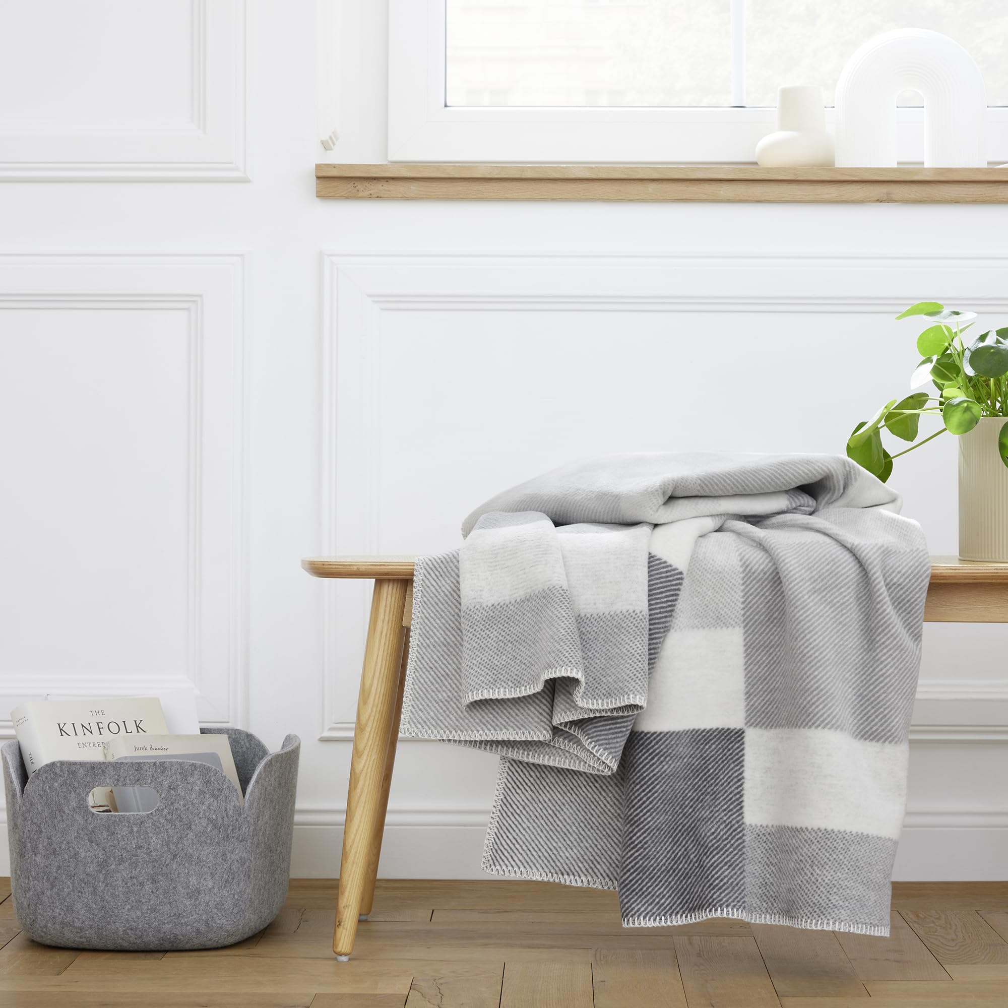 IBENA Madeira Decke 150x200 Grau Baumwollmix Kuscheldecke