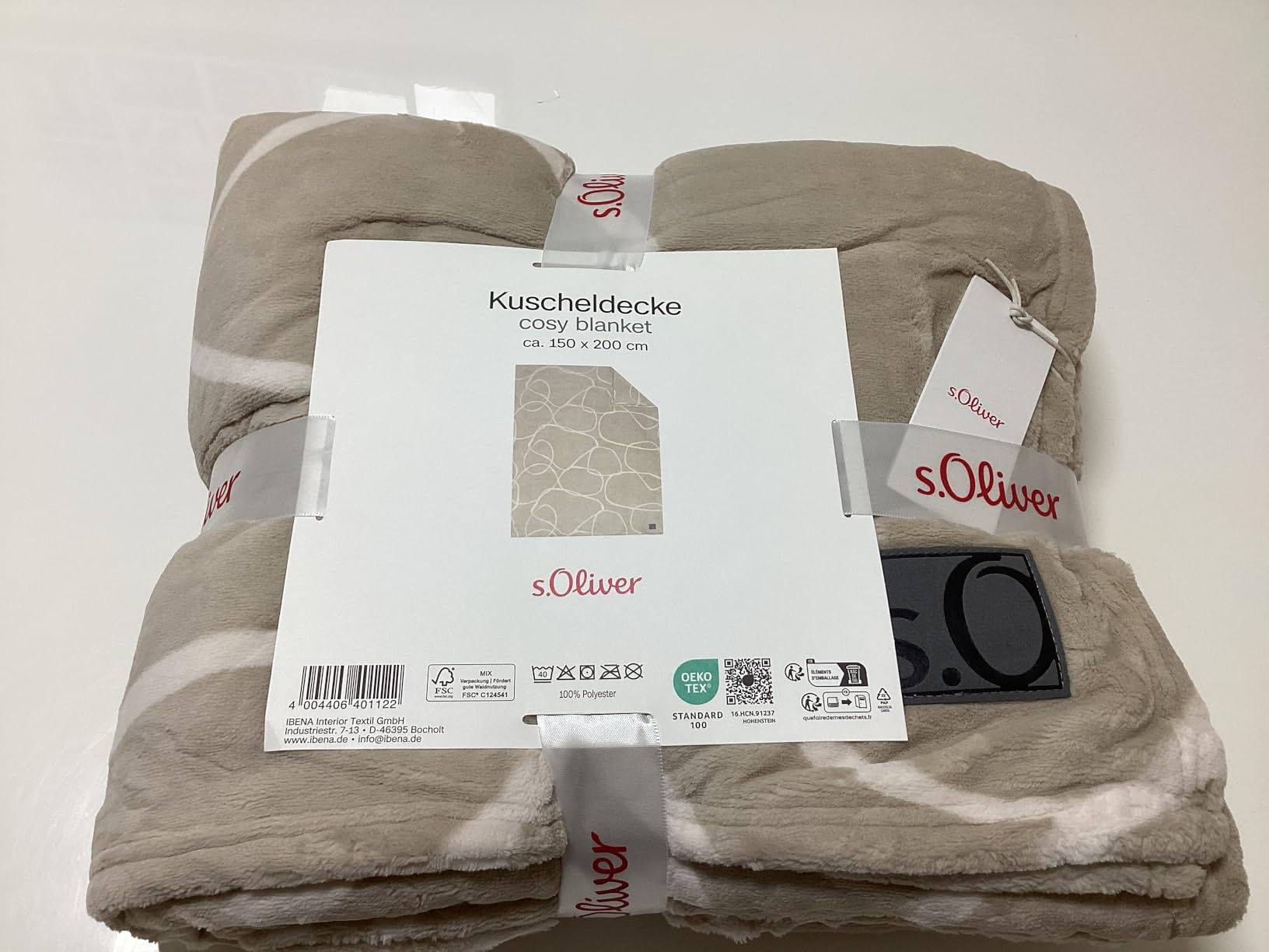 s.Oliver Kuschelsoft Kuscheldecke 150x200 schwarz warm