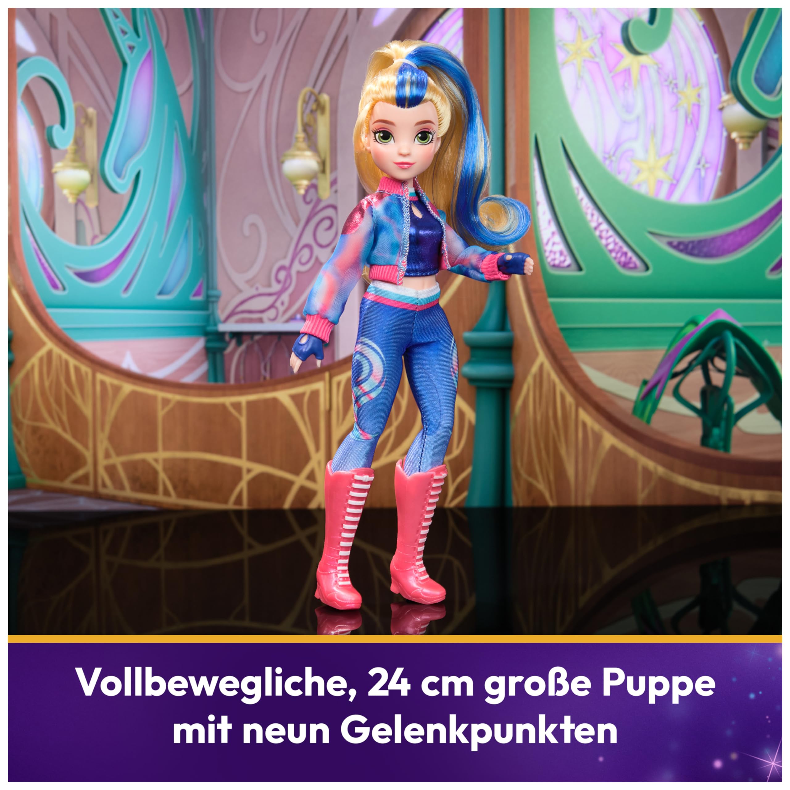 Unicorn Academy Isabel Ankleidepuppe 24 cm Puppe mit Bürste