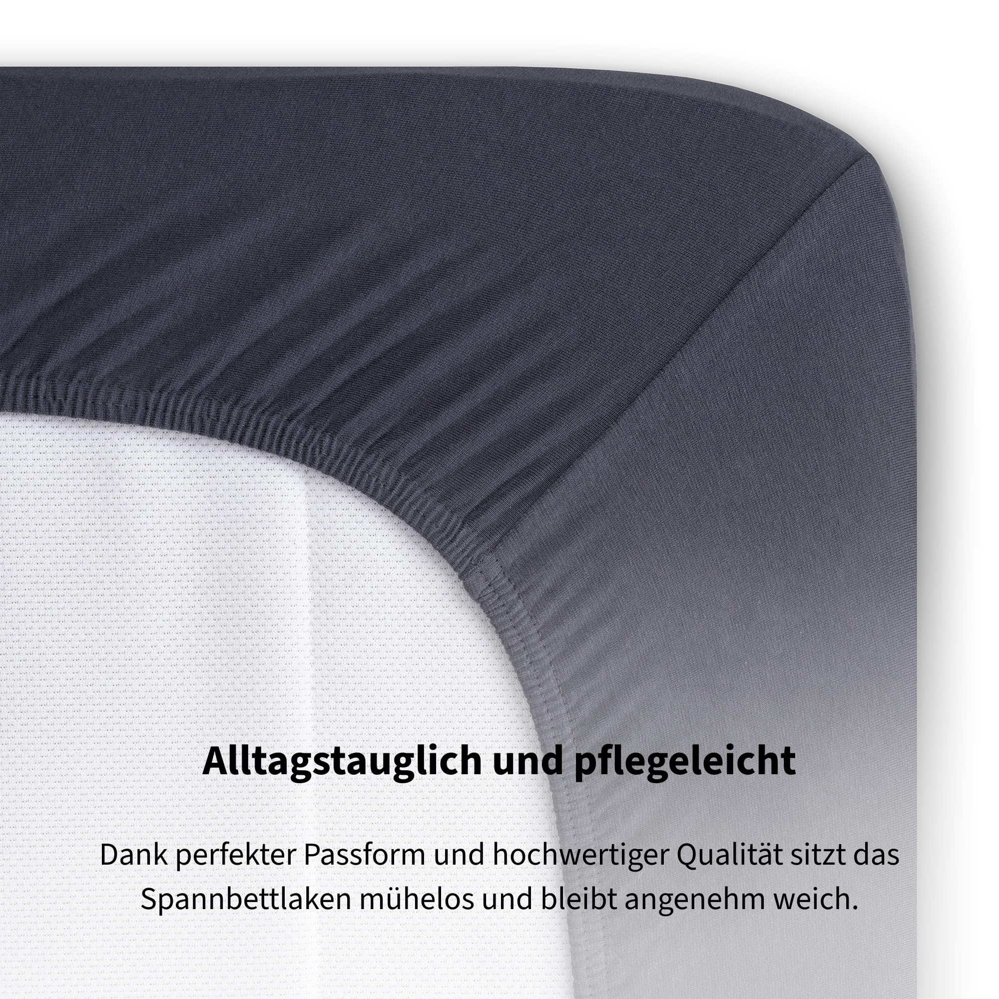 bugatti Spannbetttuch Anthrazit 140x200-160x200 Baumwolle