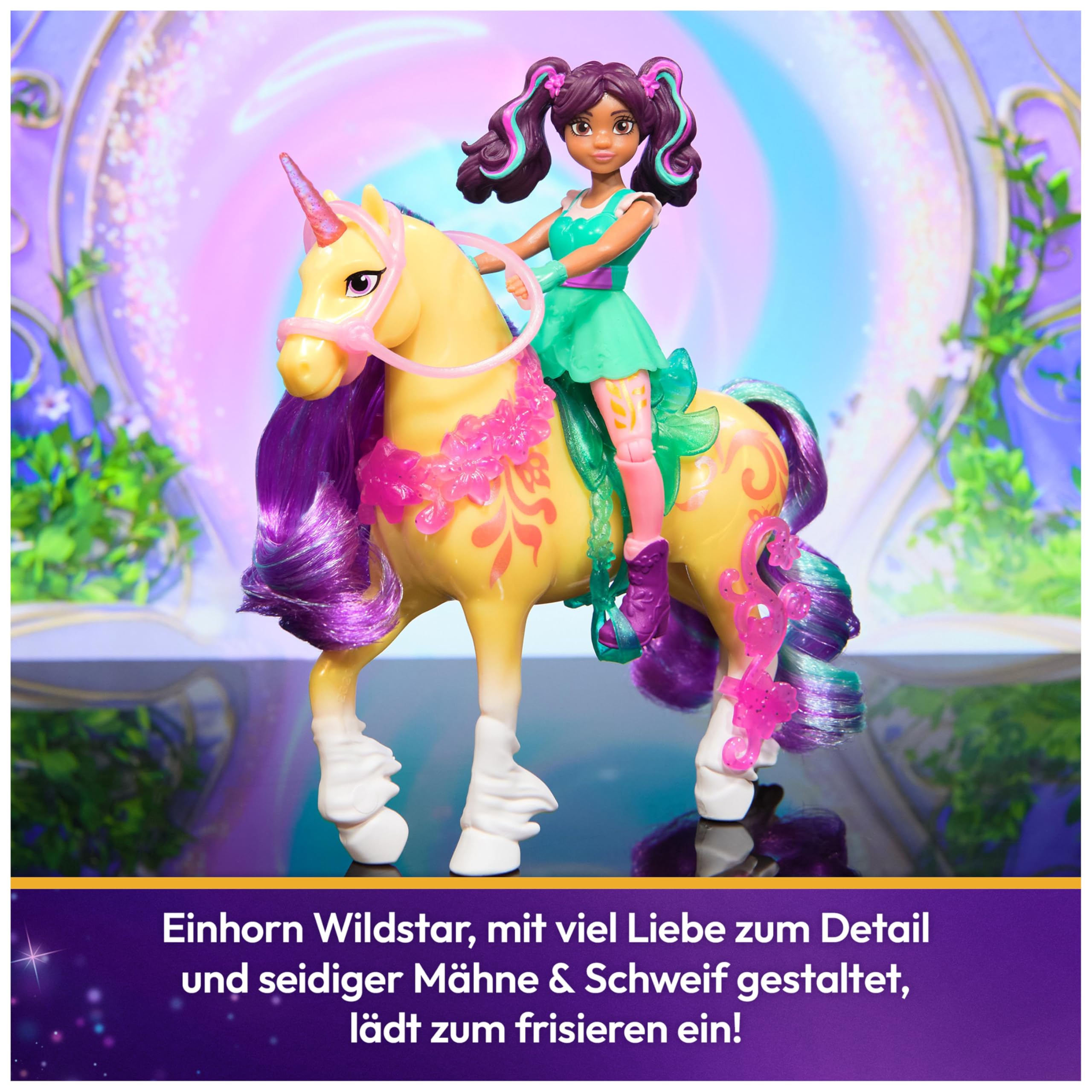 Unicorn Academy Ava und Leaf Spielfiguren-Set 12 cm mit Sattel