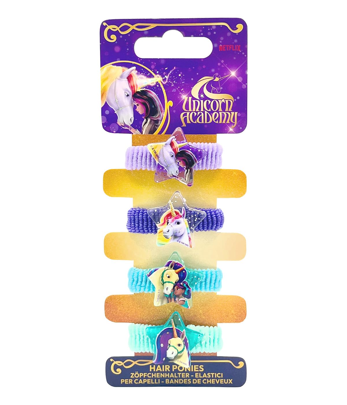 Unicorn Academy Zöpfchenhalter 4er-Set Sophia Ava Kinder