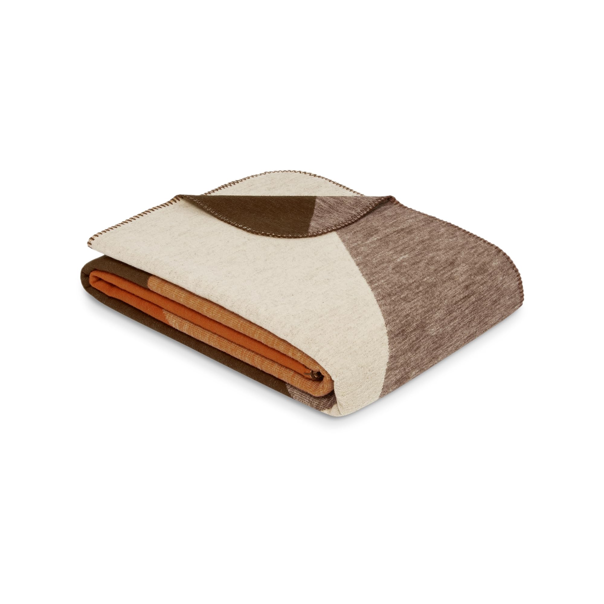 Ibena Lucerne Decke 140x200 Beige Bio-Baumwolle Muster