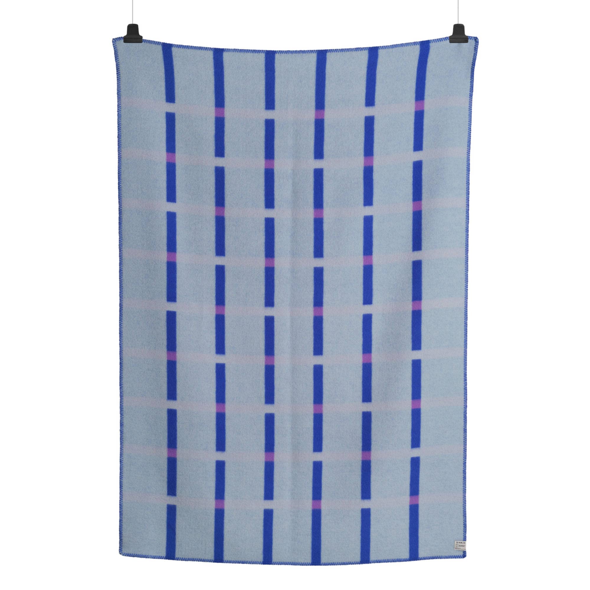 Røros Tweed Knut Wolldecke 135x200 cm Cobalt Blue Lammwolle