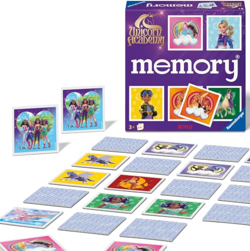 Ravensburger Unicorn Academy Memory Spiel ab 3 Jahre 64 Karten