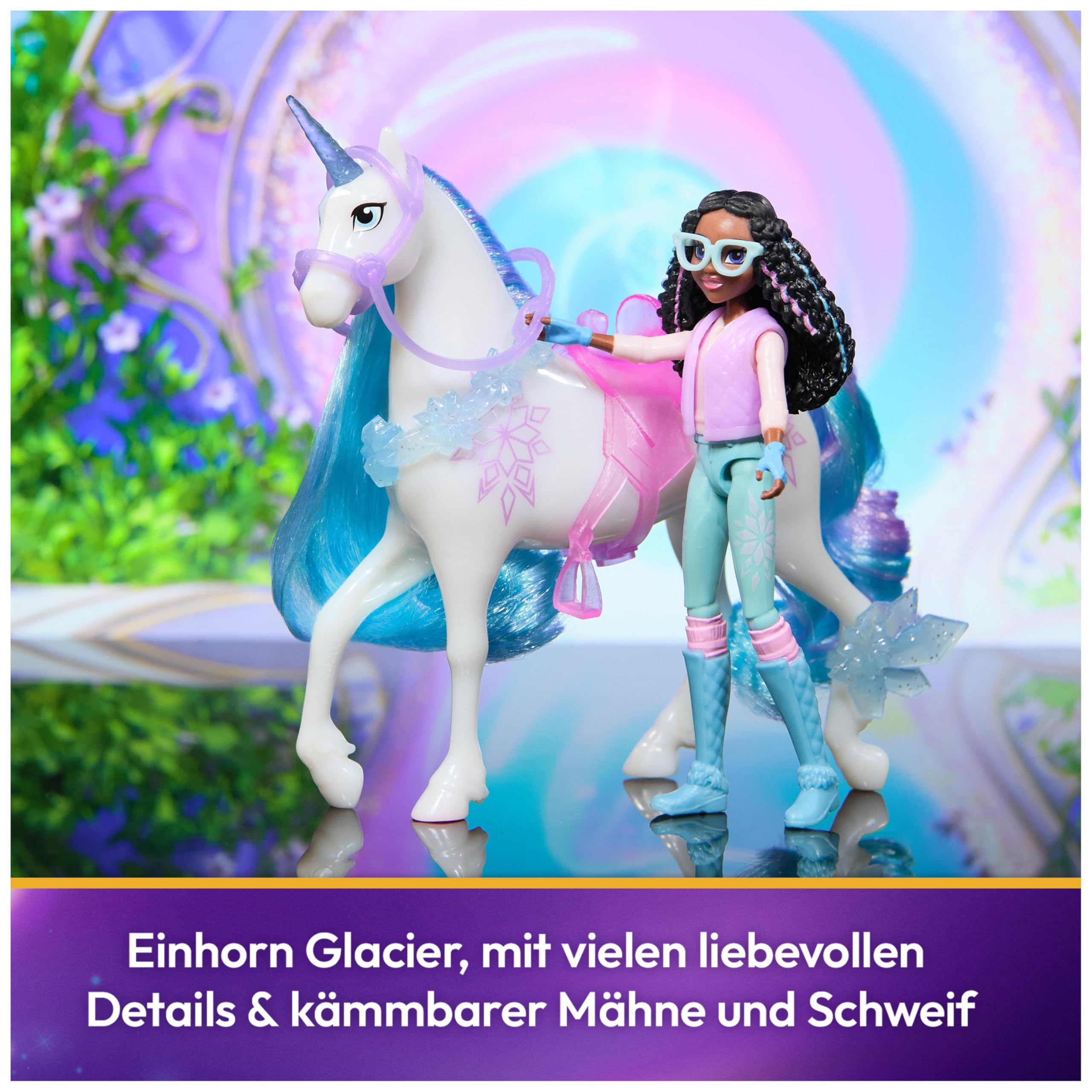 Unicorn Academy Layla und Glacier Spielfiguren-Set 12 cm Sattel