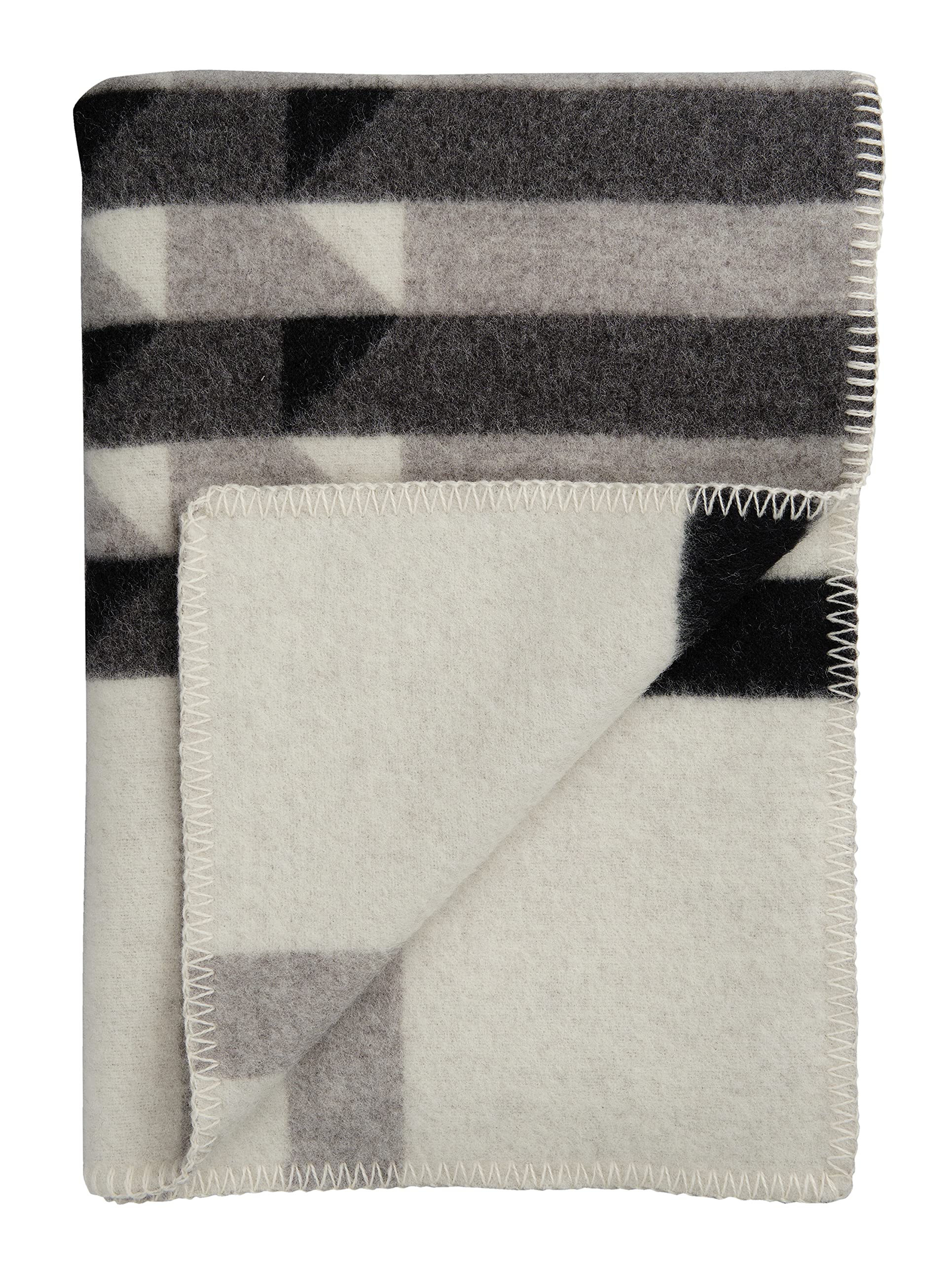 Røros Tweed Kvam Wolldecke 135x200 Orange Lammwolle