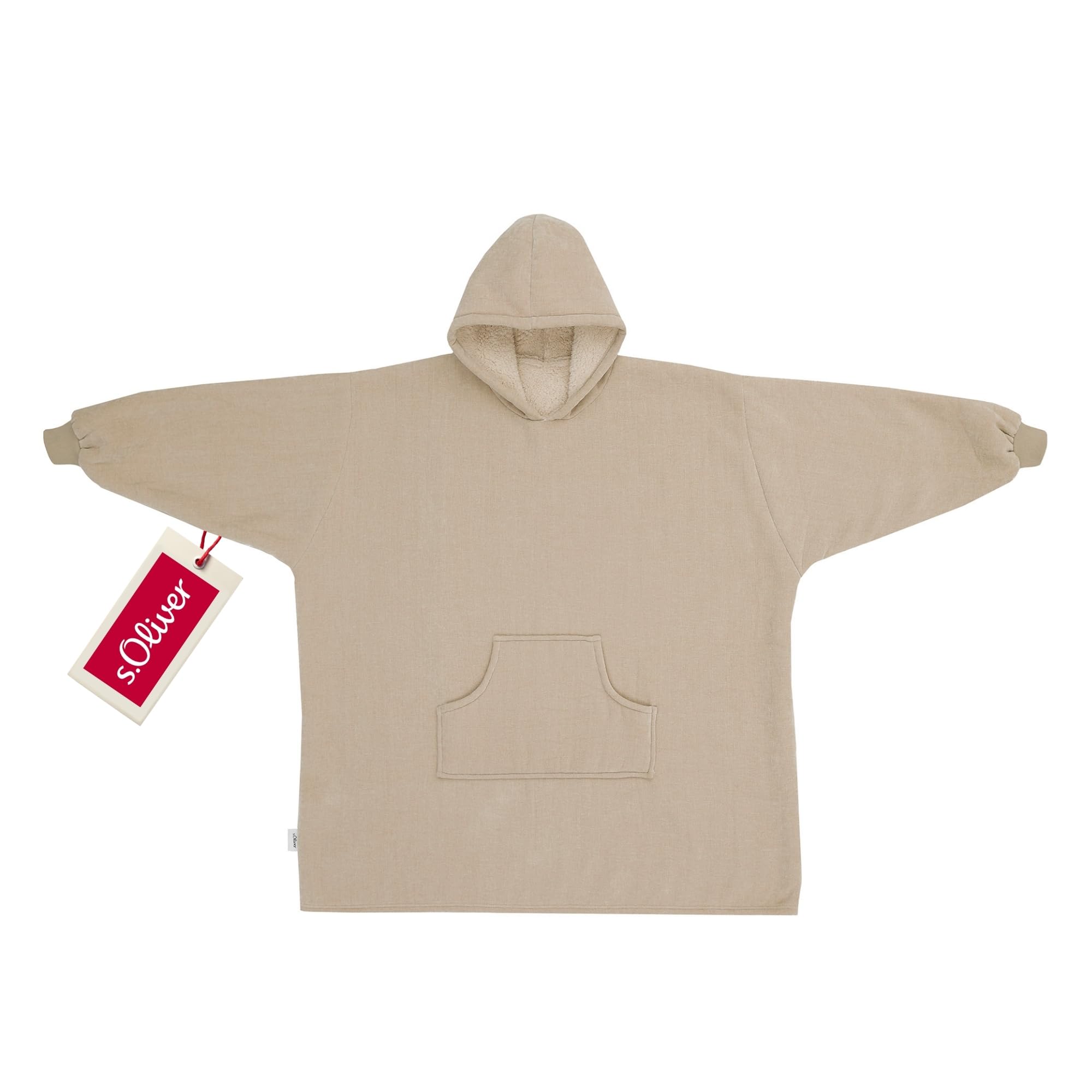 s.Oliver Lounge Hoodie Grau Einheitsgröße Polyesterflausch