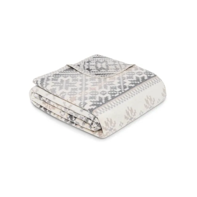 IBENA Salzburg Kuscheldecke 150x200 grau wollweiß Norweger
