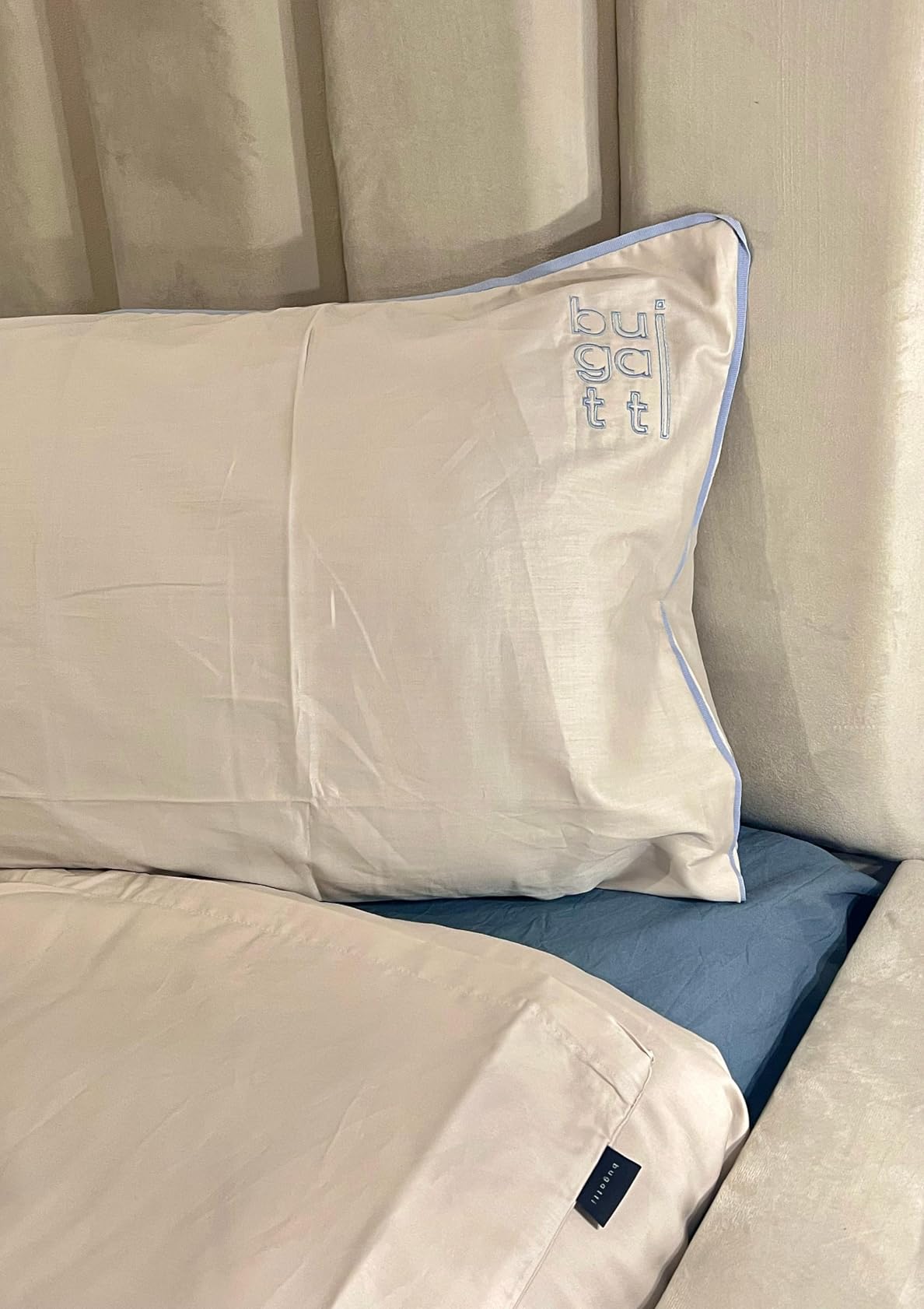 bugatti Satin Bettwäsche 135x200 Bettbezug Lachs Baumwolle