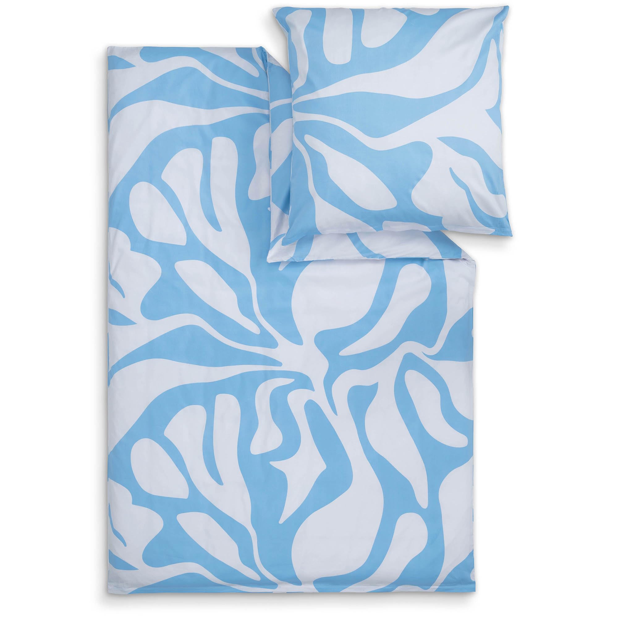s.Oliver Bettwäsche 135x200 hellblau Muster Satin Baumwolle
