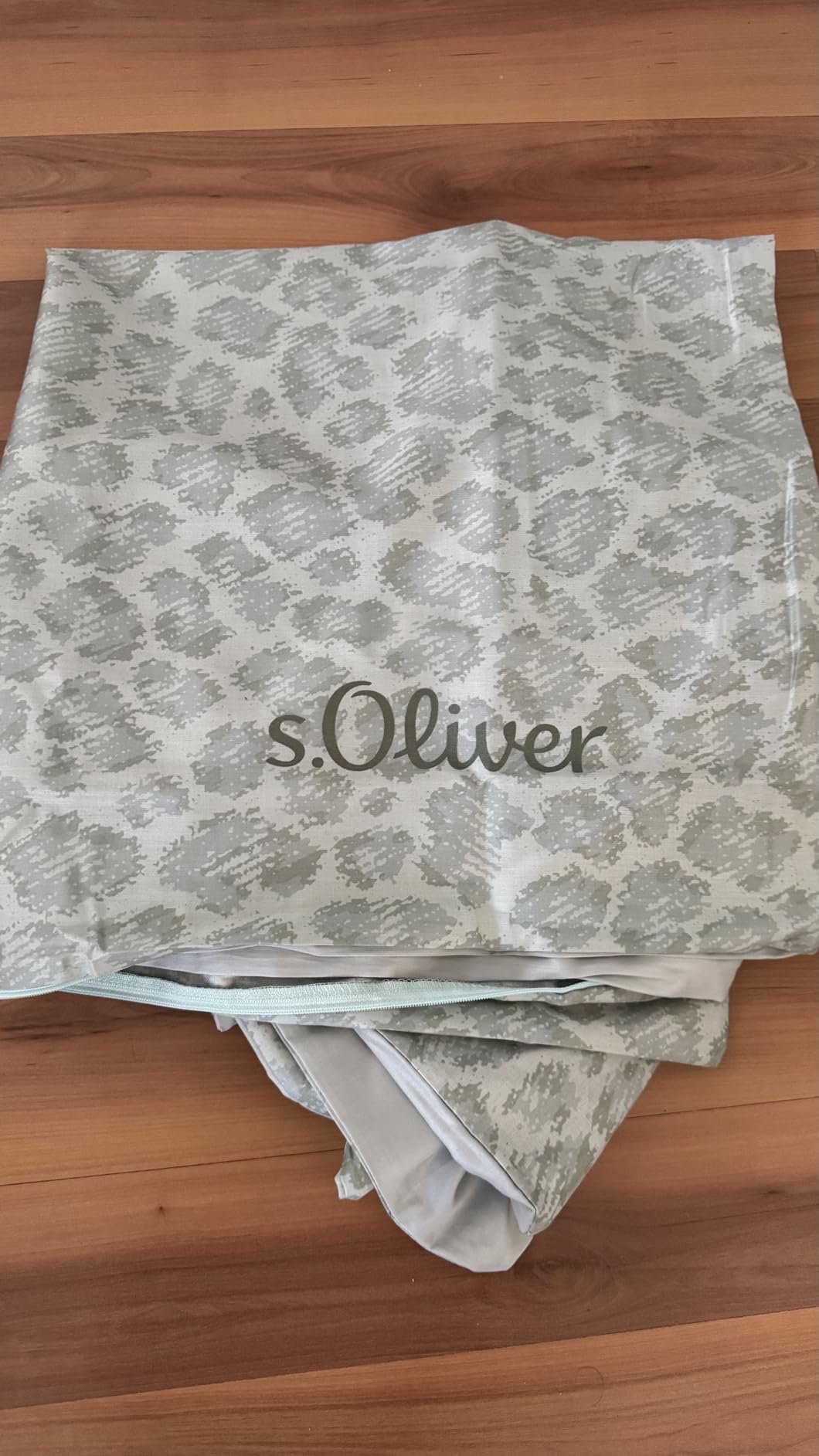 s.Oliver Leo Bettwäsche 155x220 beige Leomuster Baumwolle