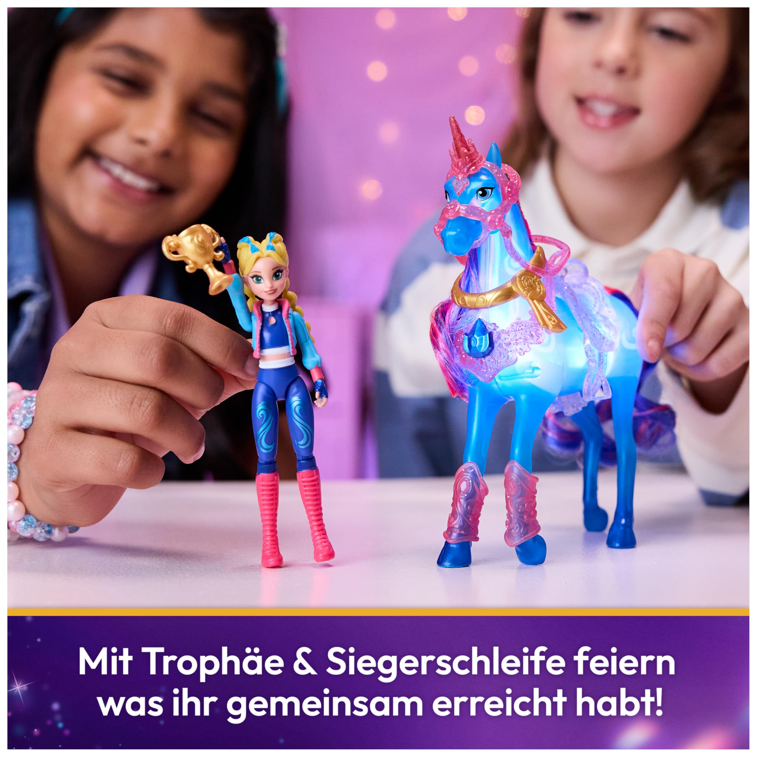 Unicorn Academy Isabel & River Licht-Magie-Set Puppe Einhorn