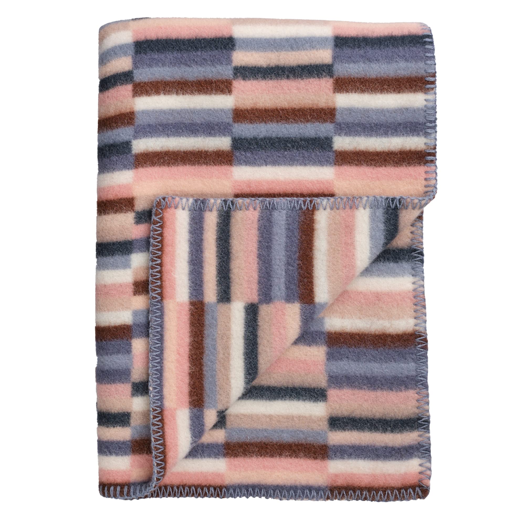 Røros Tweed Ida Wolldecke 135x200 Lammwolle Red Shades