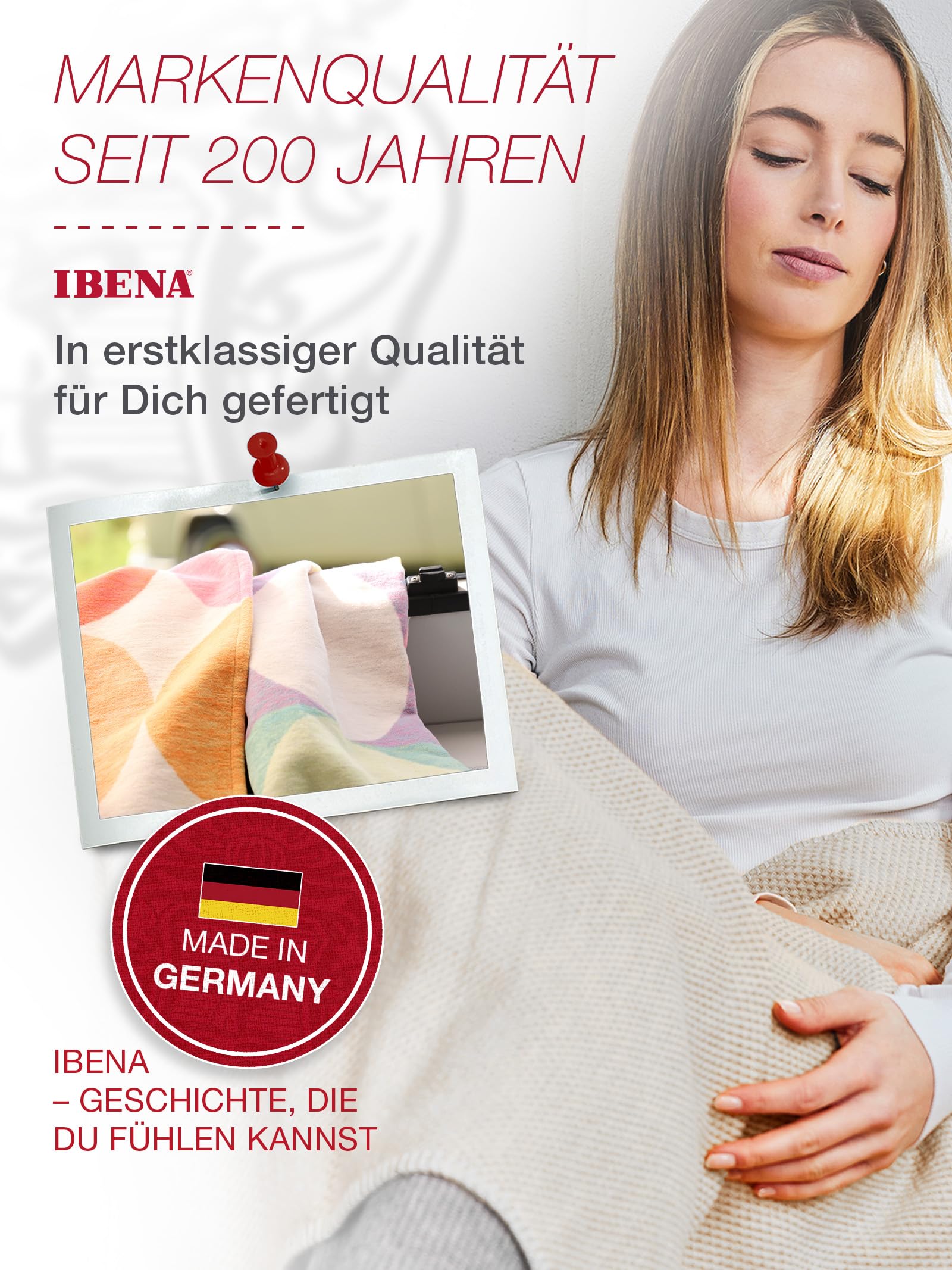 IBENA Venedig Baumwolldecke 140x200 Mehrfarbig Pastell Bio