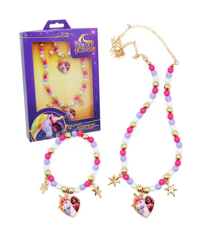Unicorn Academy Schmuckset Kette Armband Stern Plastik