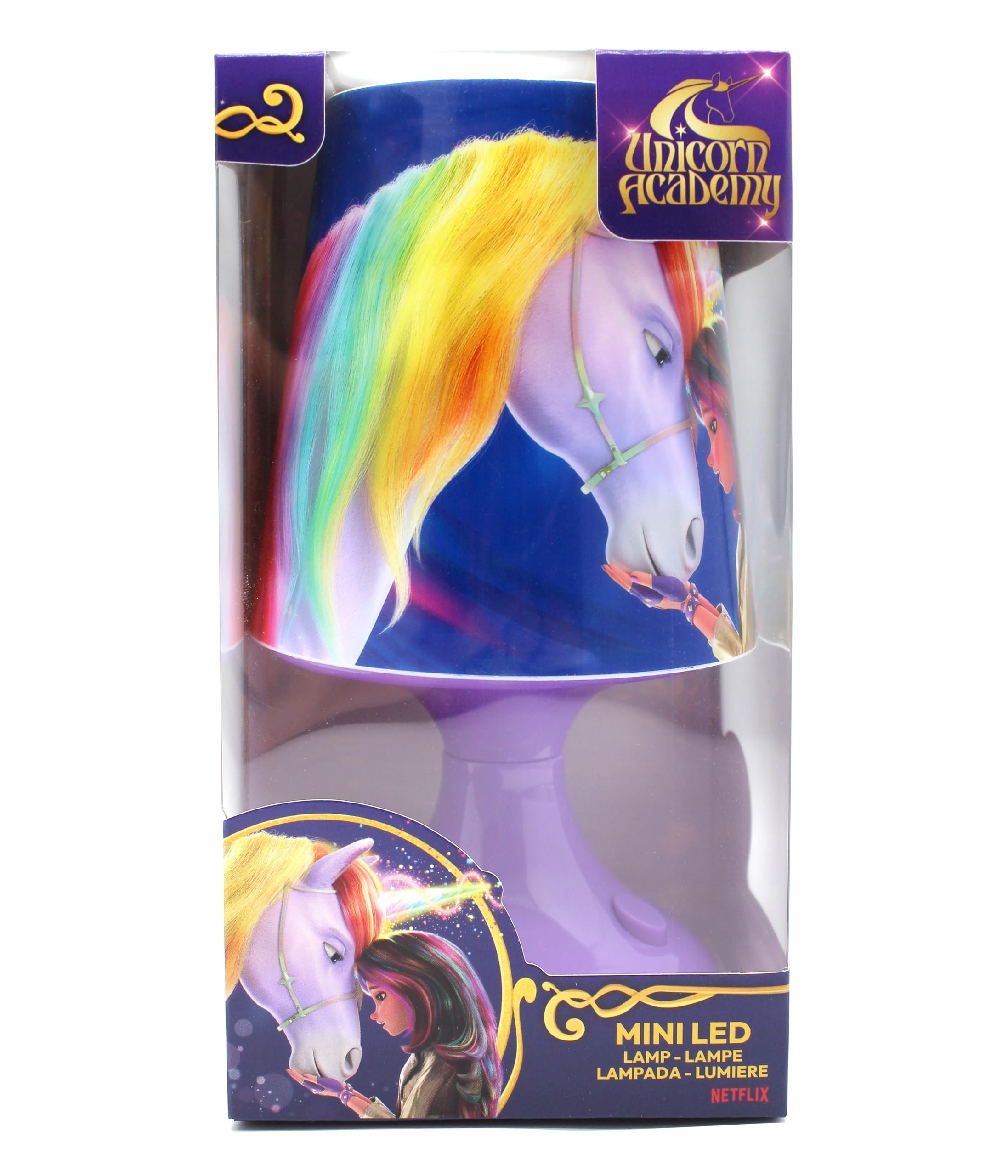 Unicorn Academy LED Mini-Lampe Lampenschirm Geschenkbox bunt