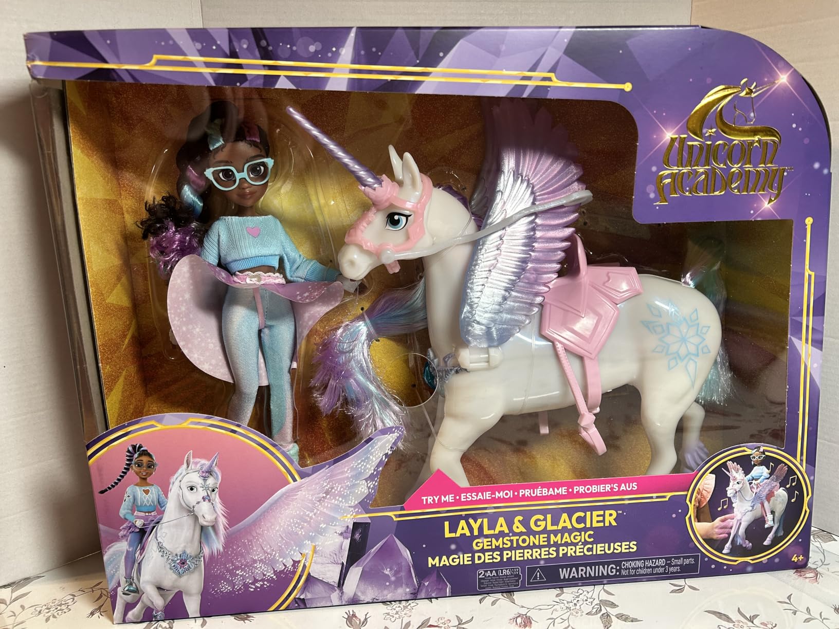 Unicorn Academy Layla und Glacier Spielset mit Licht und Sound
