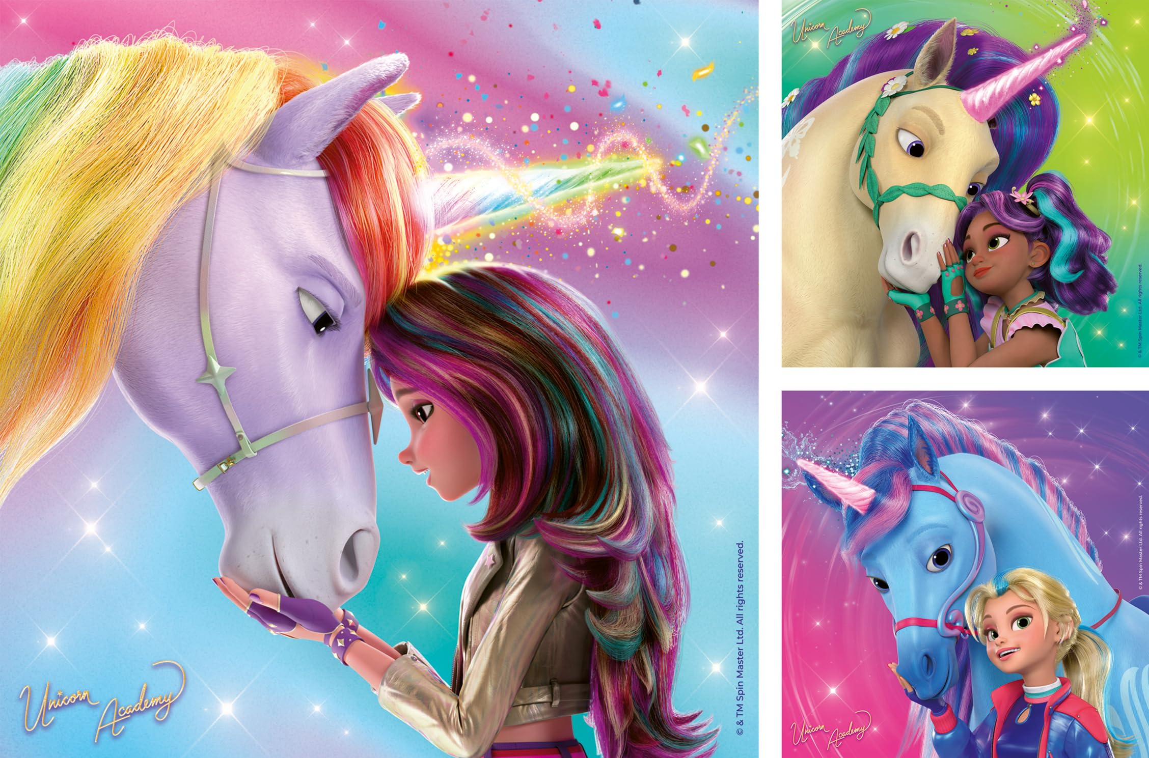 Ravensburger Unicorn Academy Puzzle 3x49 Teile ab 5 J.