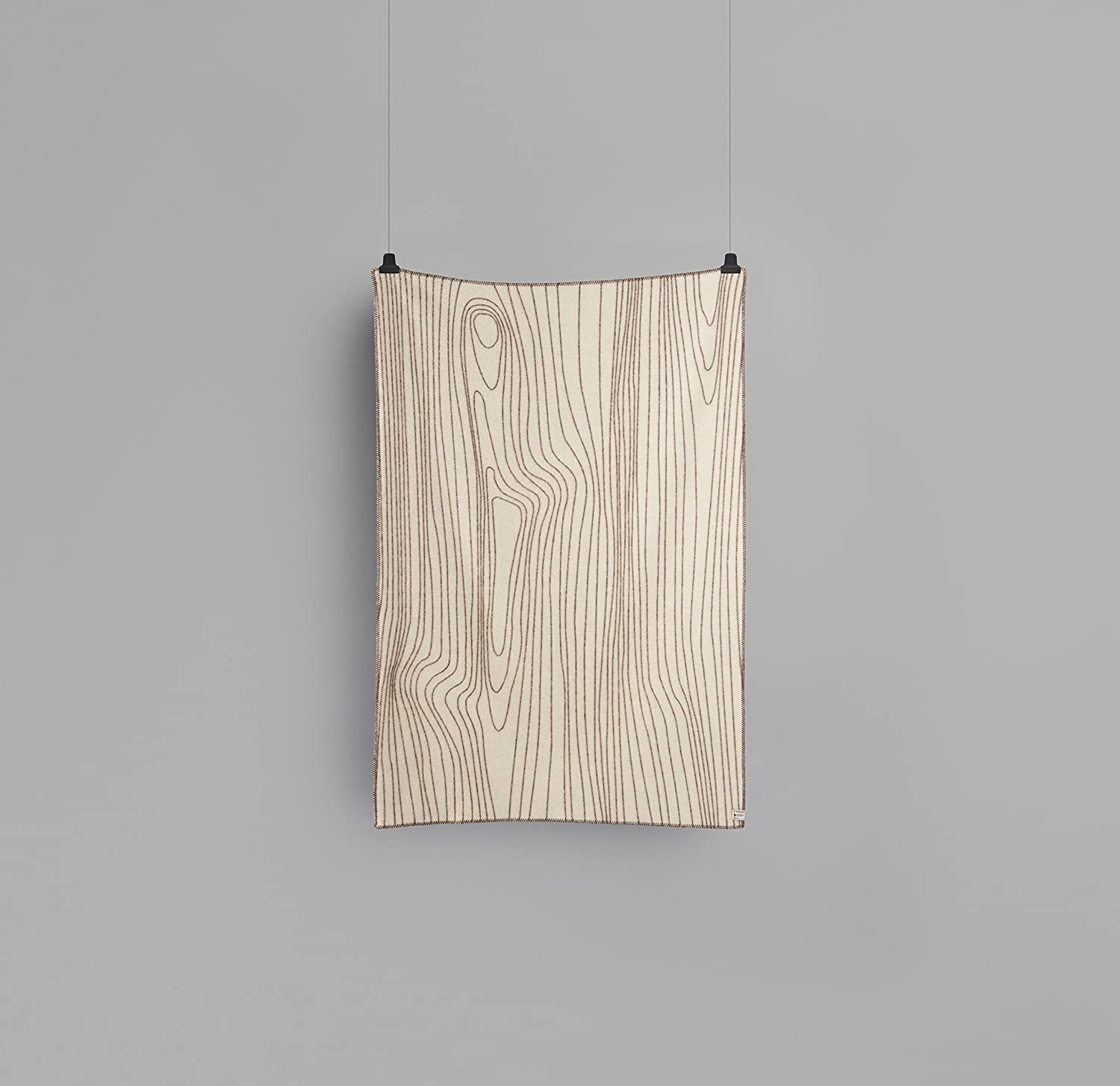 Røros Tweed Karomuster Wolldecke 130x200 Braun Natur Wolle
