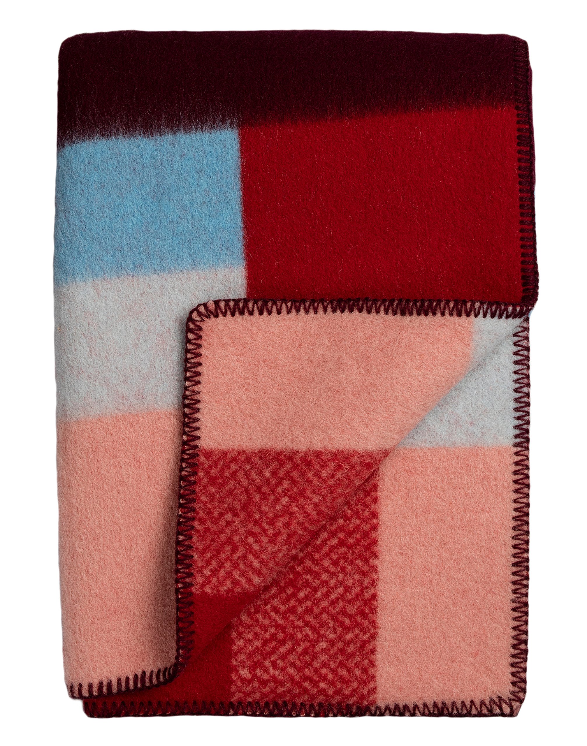 Røros Tweed Mikkel Wolldecke 135x200 Grün Karo 3753