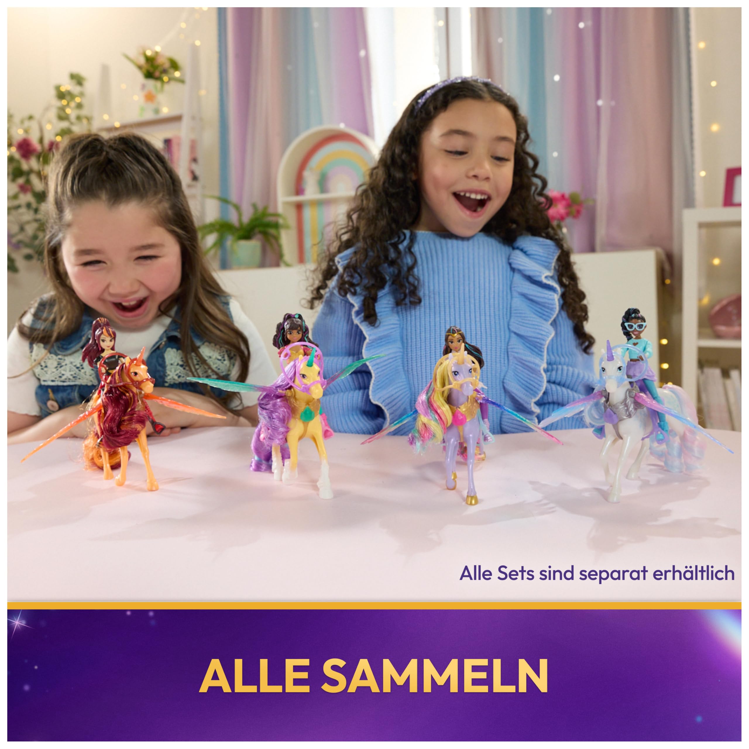 Unicorn Academy Lagerfeuer-Set Valentina Cinder Puppe Einhorn
