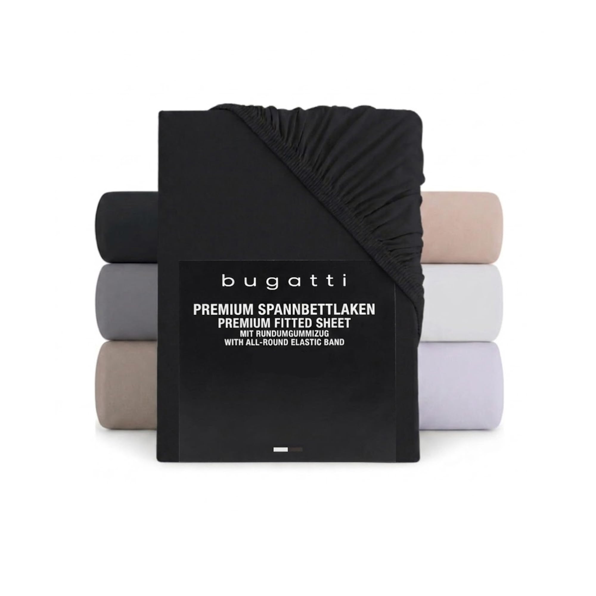 bugatti Spannbetttuch Anthrazit 140x200-160x200 Baumwolle