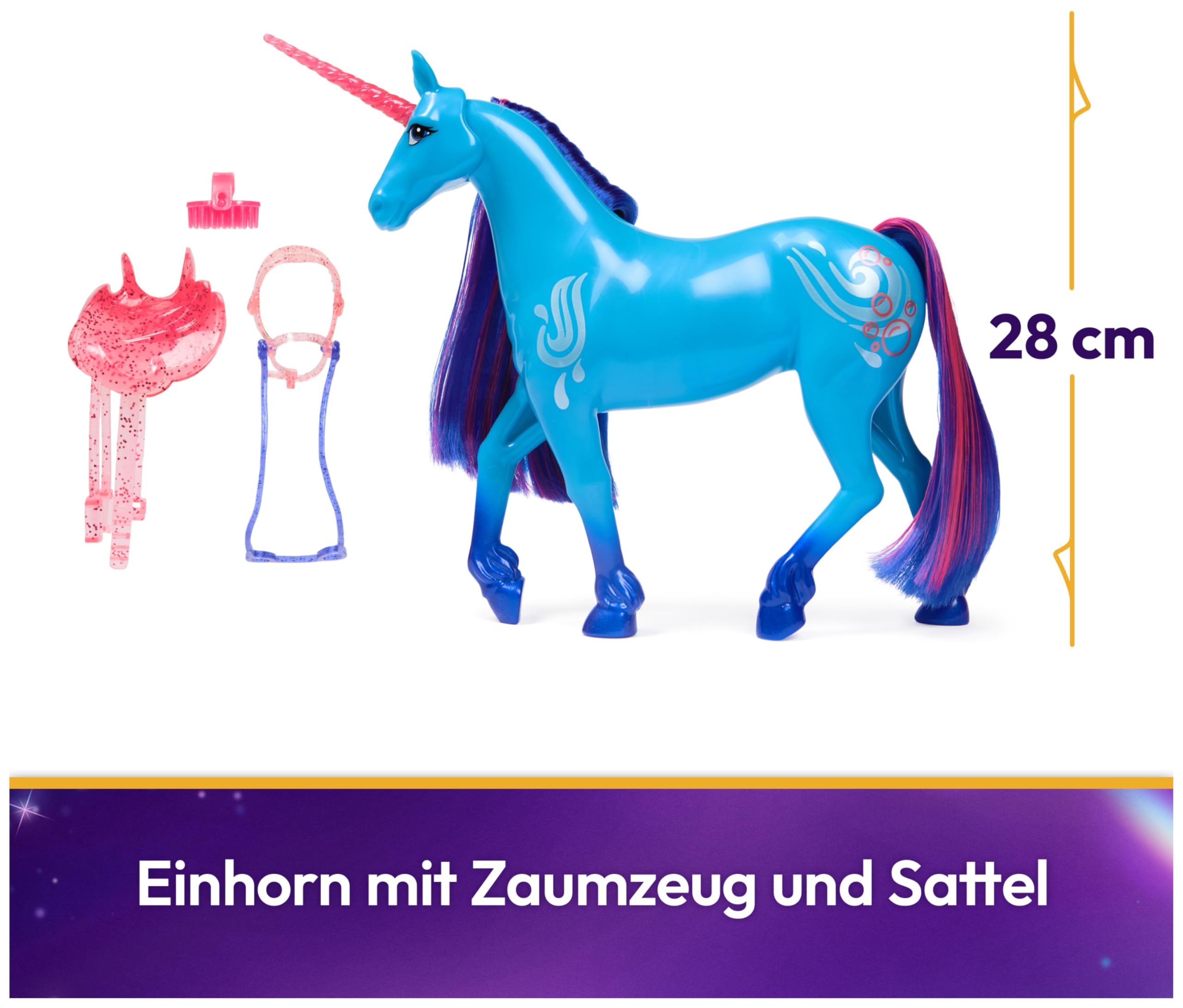 Unicorn Academy River Einhorn 28 cm mit Sattel