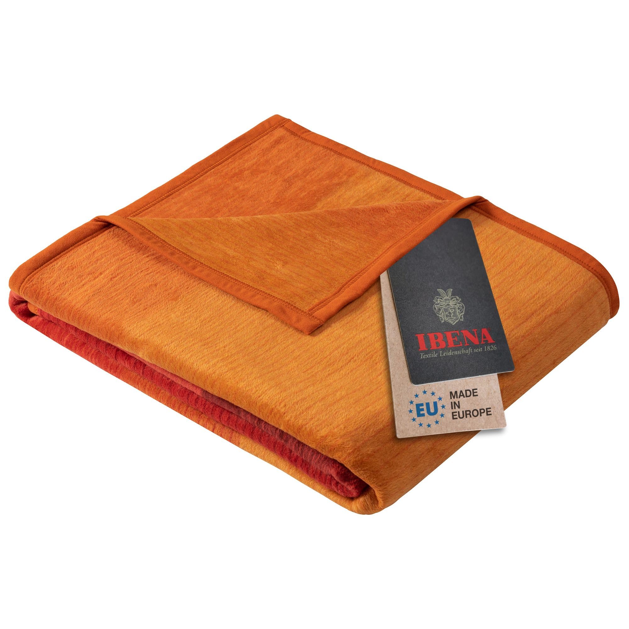 IBENA Granada Kuscheldecke 150x200 Grau Karo Baumwolle