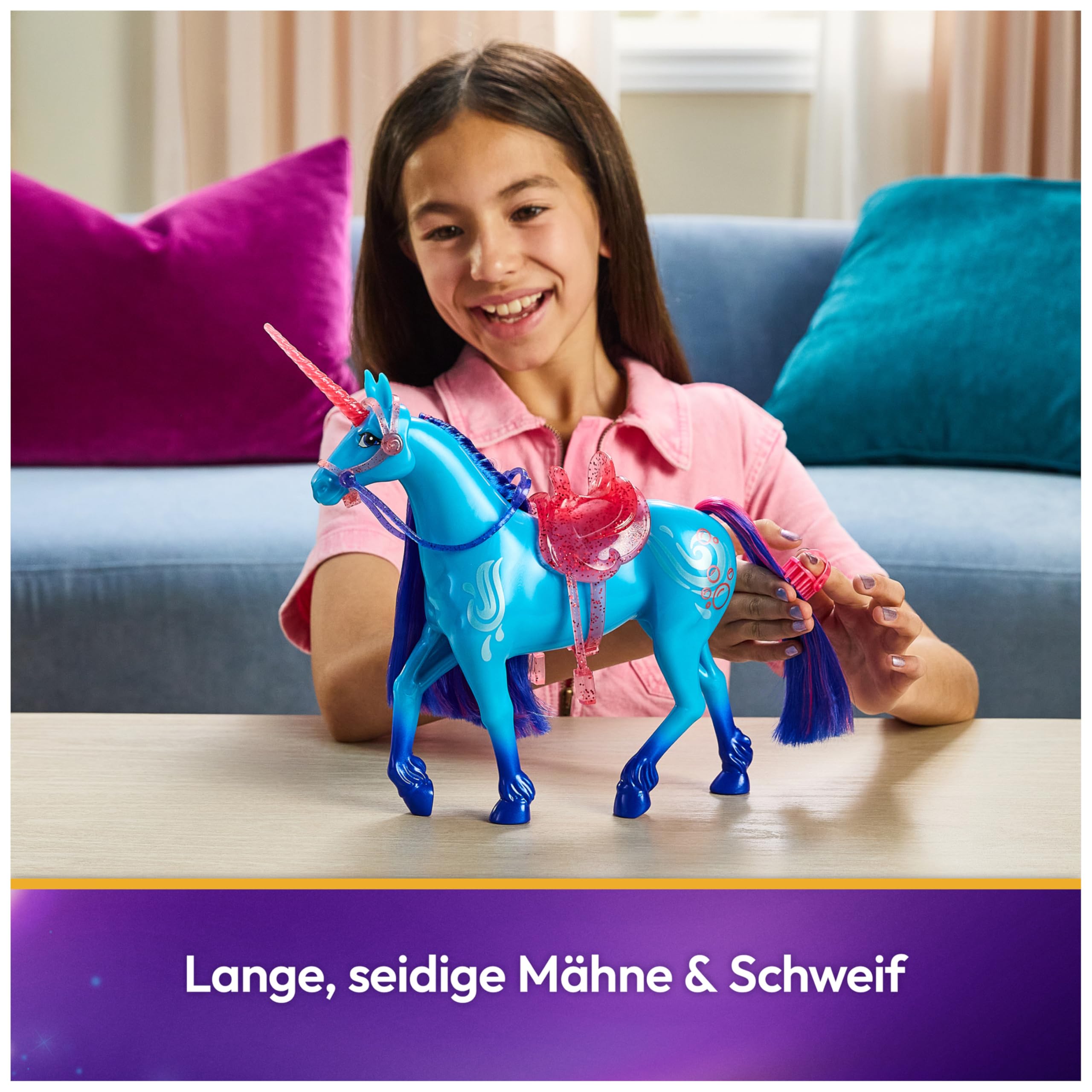 Unicorn Academy River Einhorn 28 cm mit Sattel