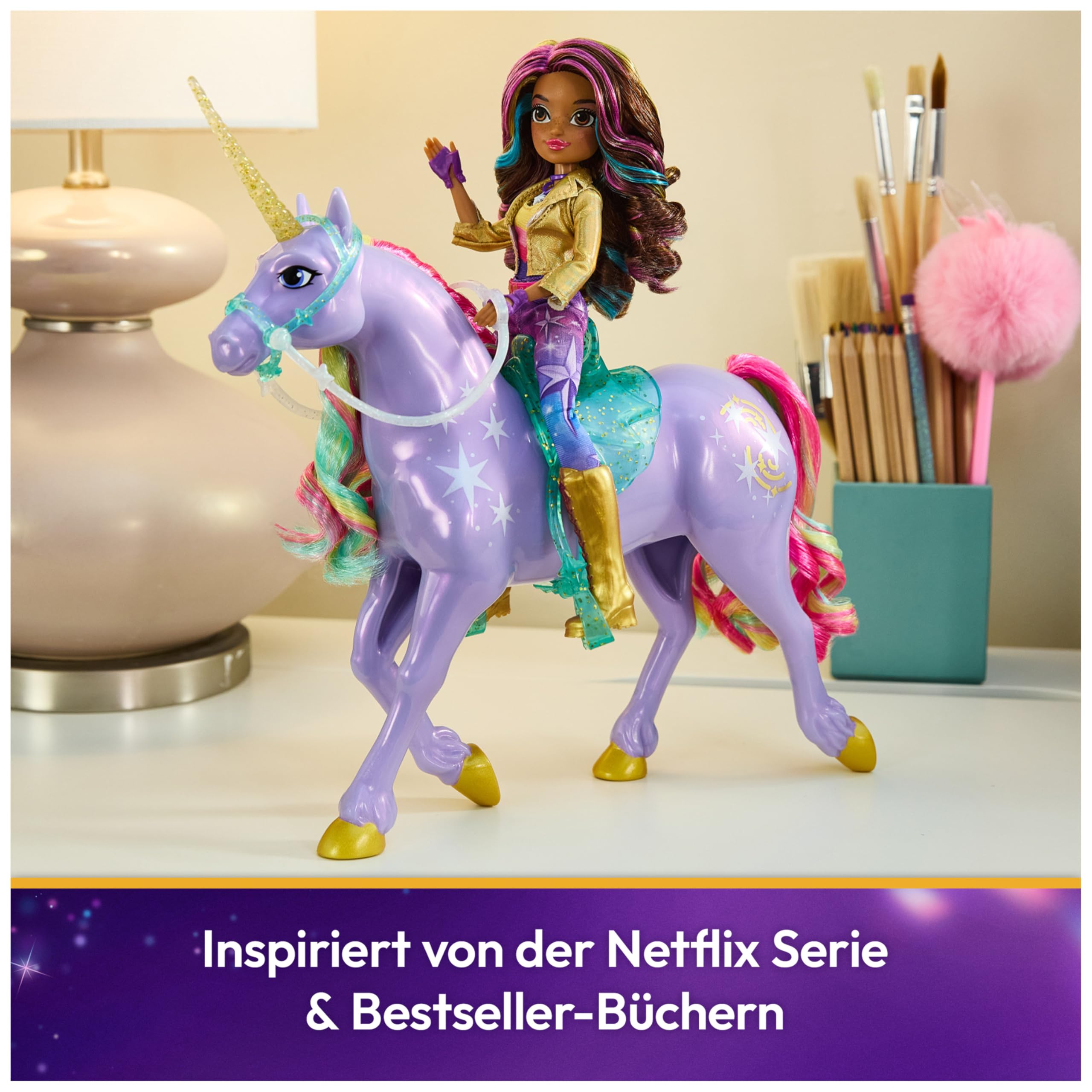 Unicorn Academy Wildstar Einhorn 28 cm mit Sattel Sophia