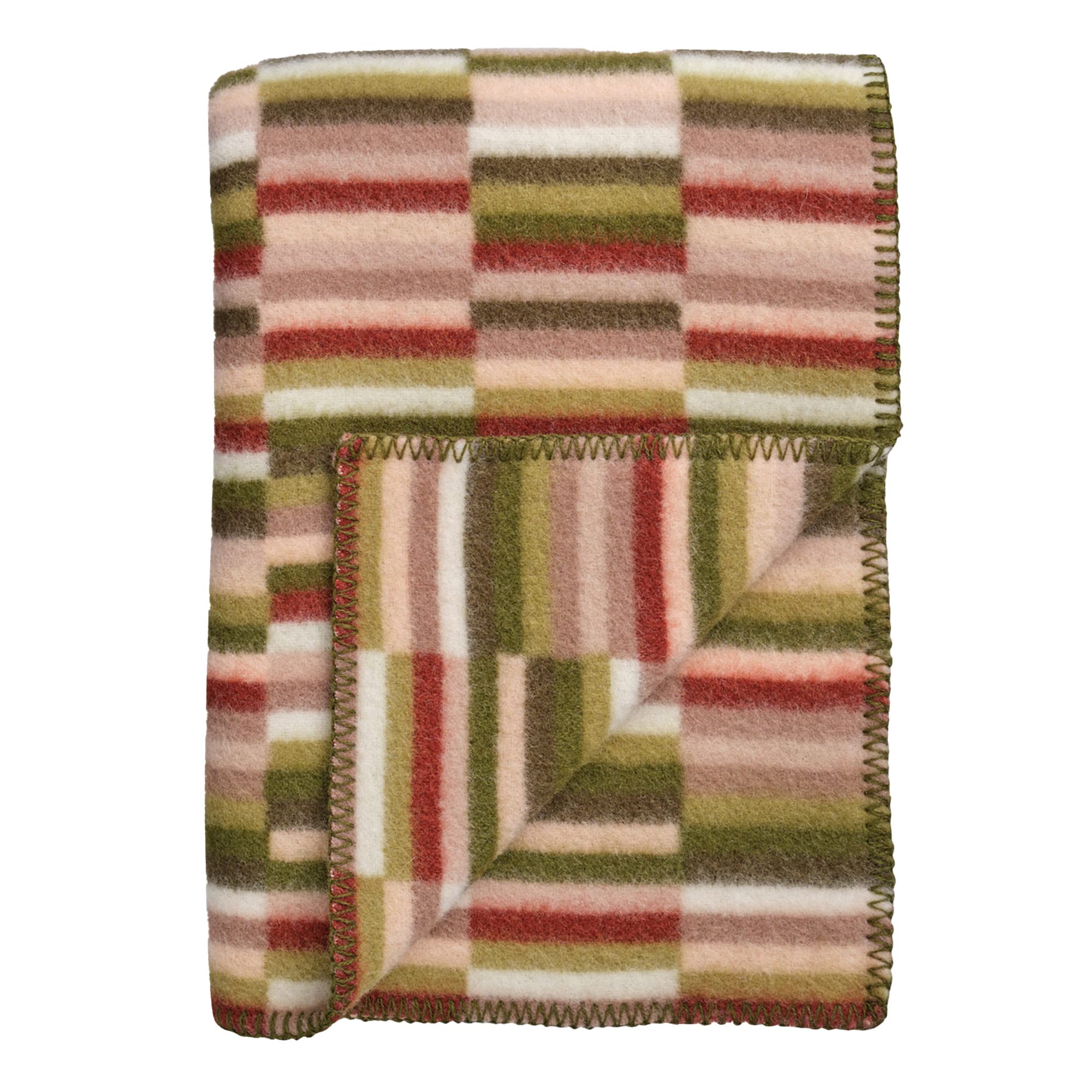 Røros Tweed Ida Wolldecke 135x200 Lammwolle Red Shades