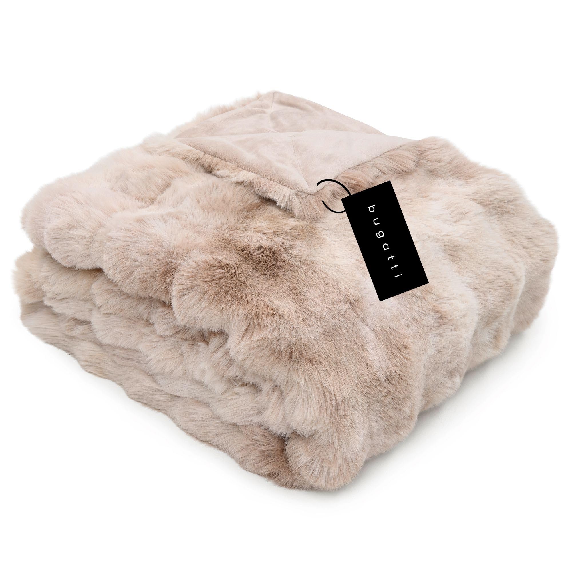 bugatti Kunstfell Decke 150x200 Natur Flausch