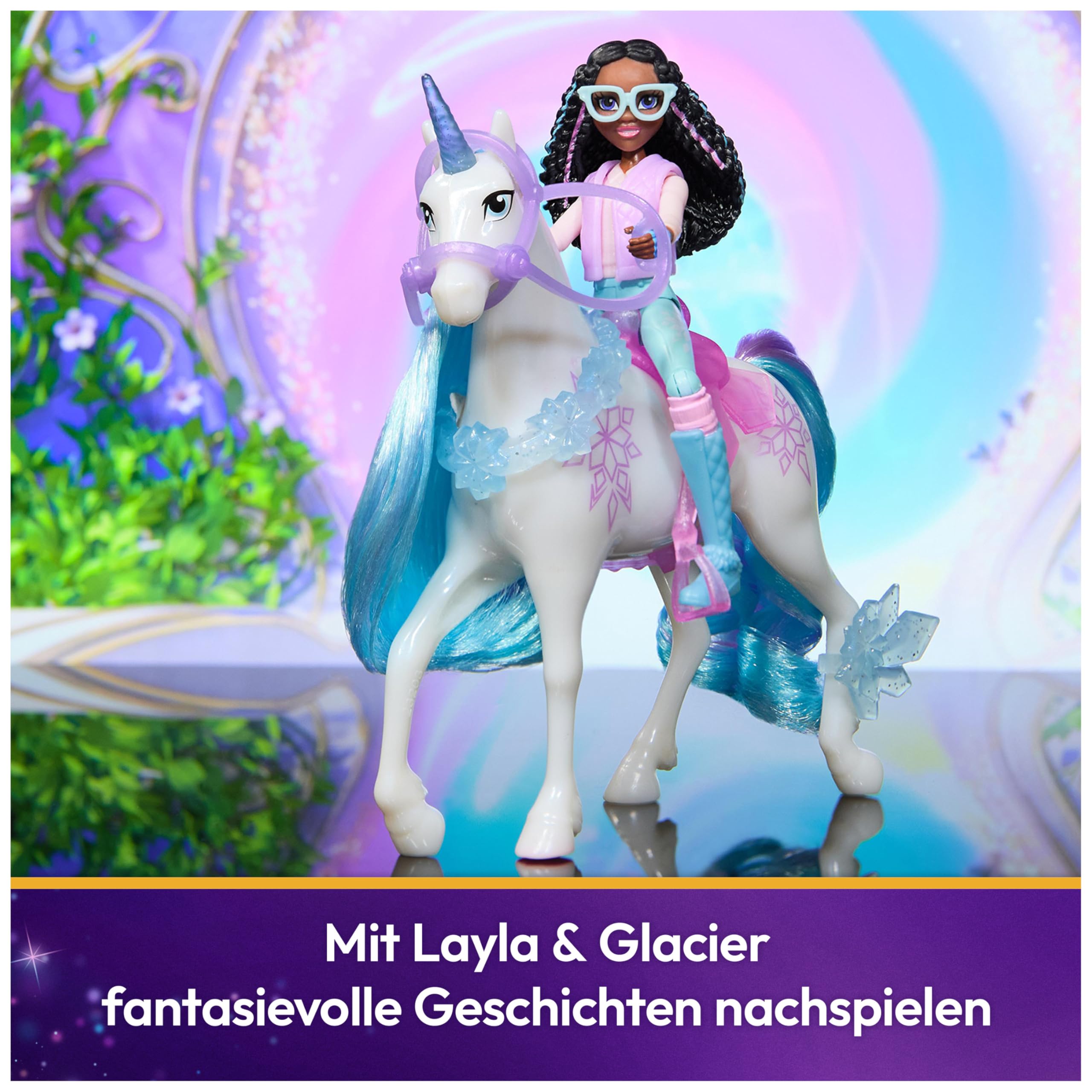Unicorn Academy Layla und Glacier Spielfiguren-Set 12 cm Sattel