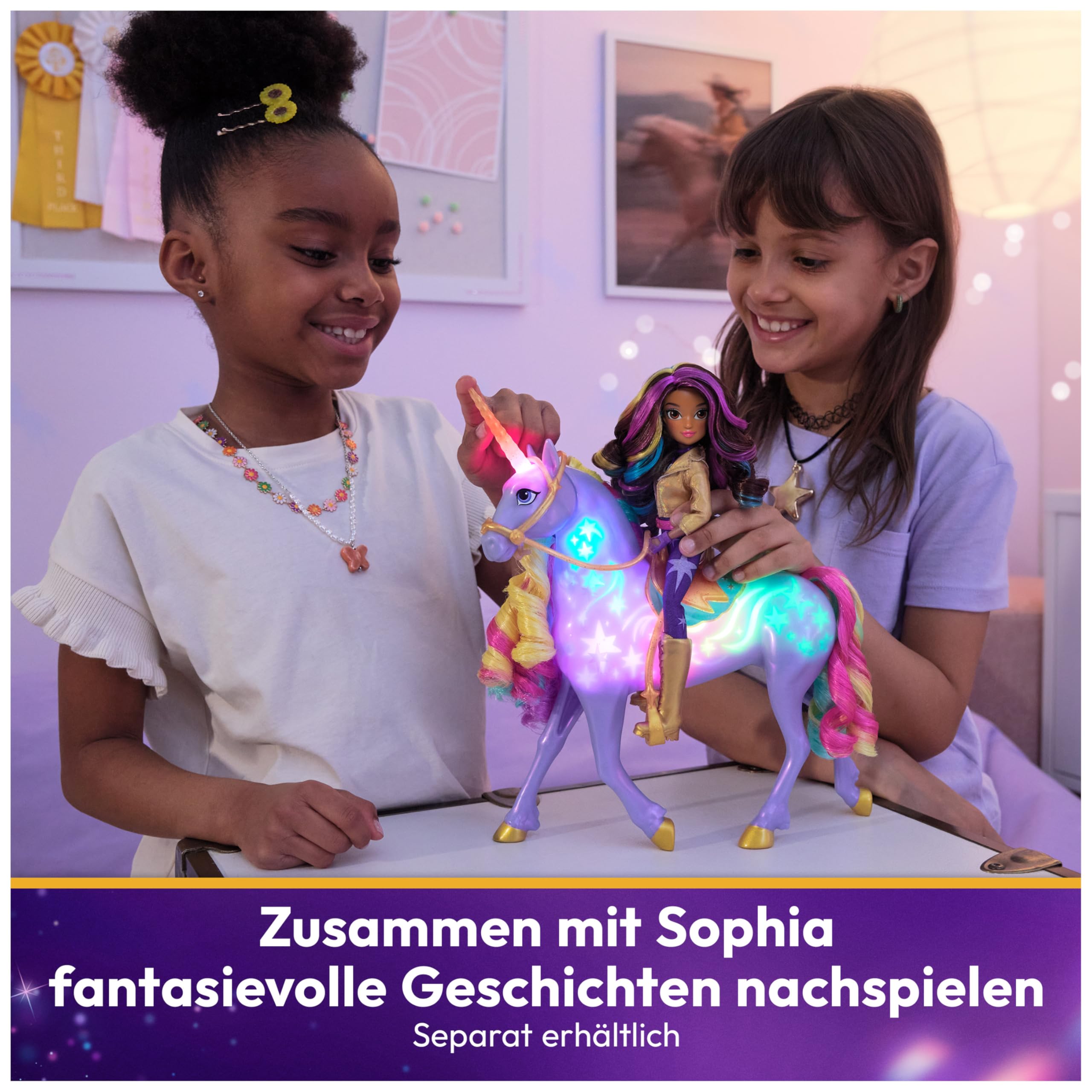 Unicorn Academy Wildstar Einhorn 28 cm interaktiv mit Licht