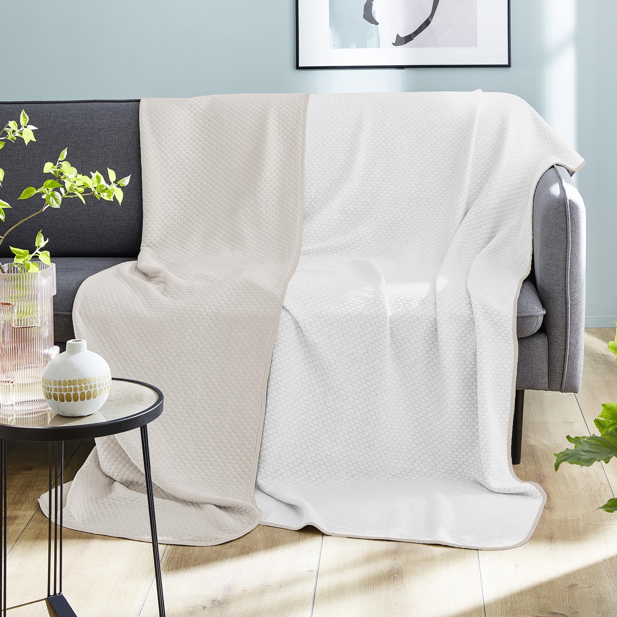 IBENA Kühldecke 150x200 beige Wende Sommer Nylon