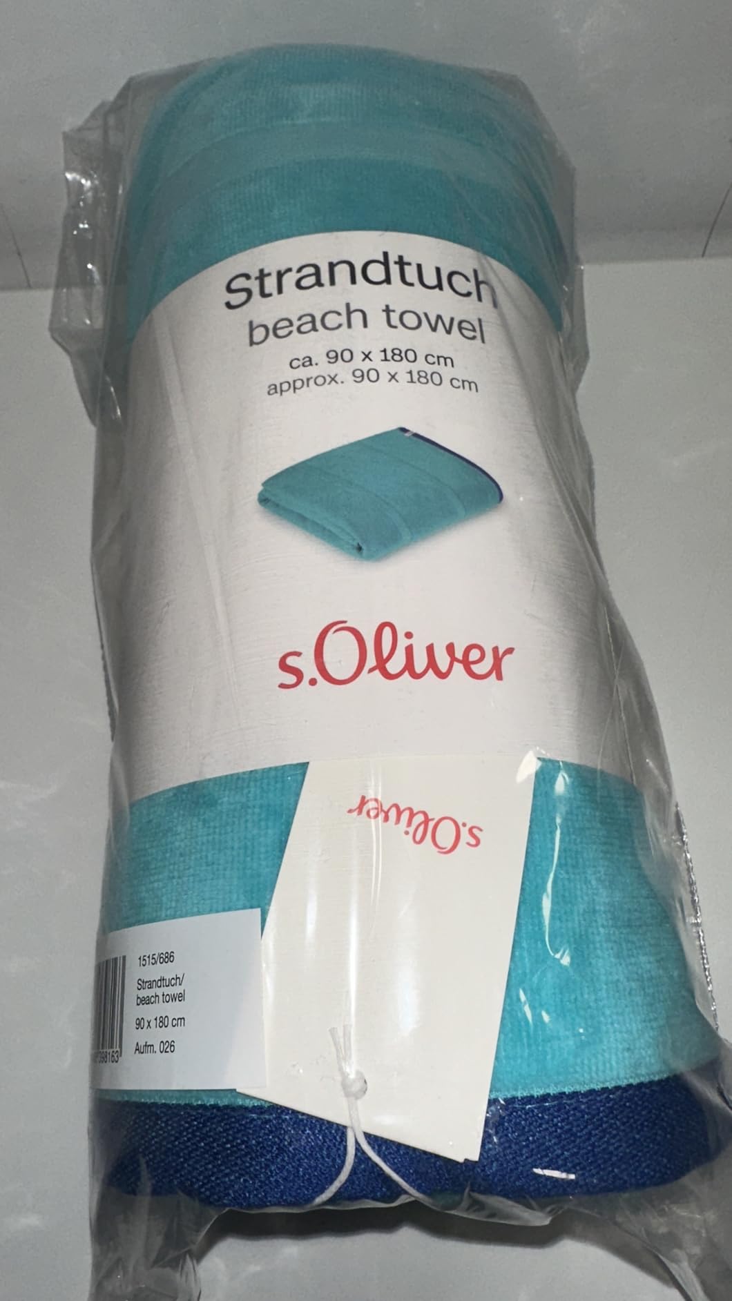 IBENA s.Oliver Strandtuch 90x180 Badetuch gelb hellblau