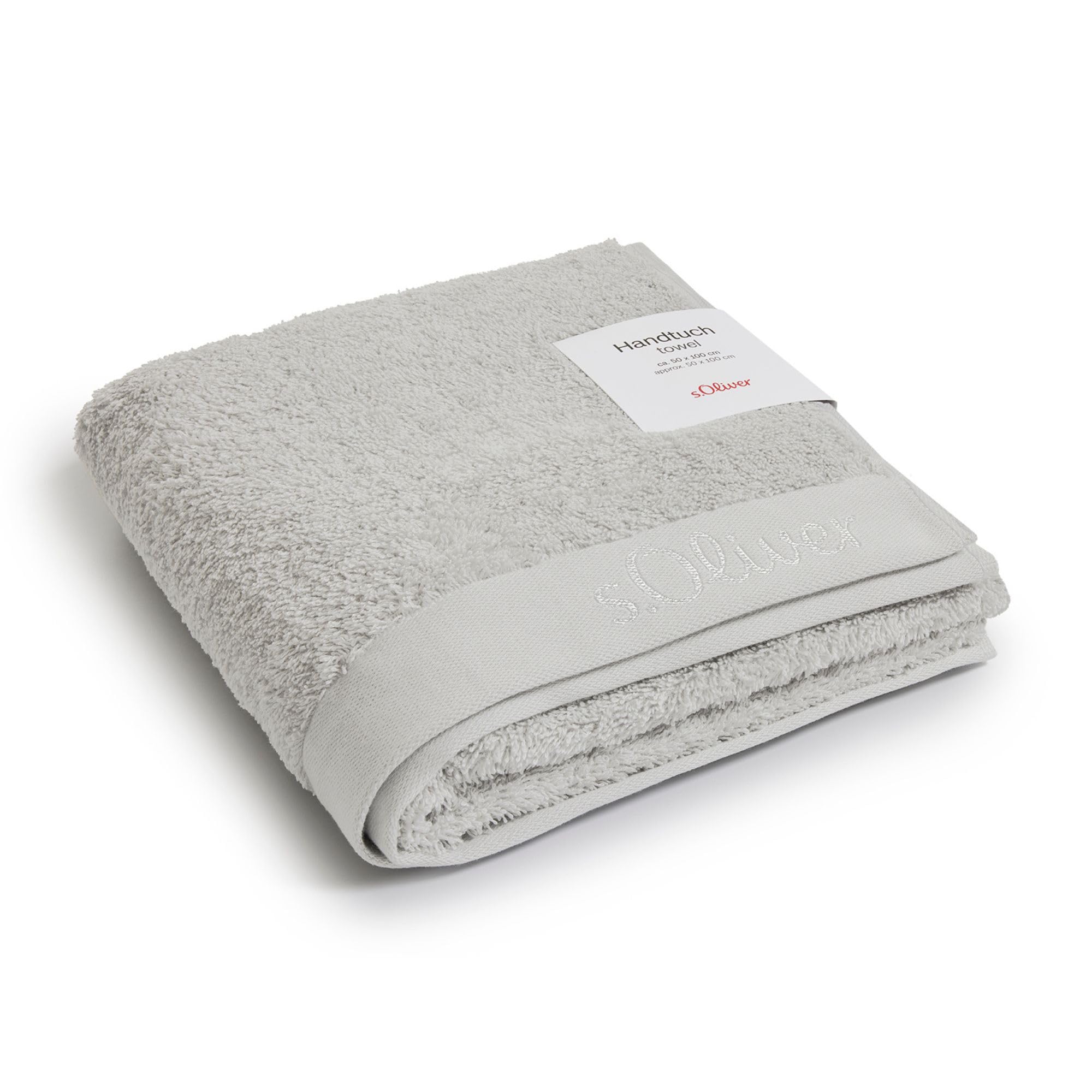 s.Oliver Handtuch 50x100 Hellgrau Baumwolle 600 g/m²