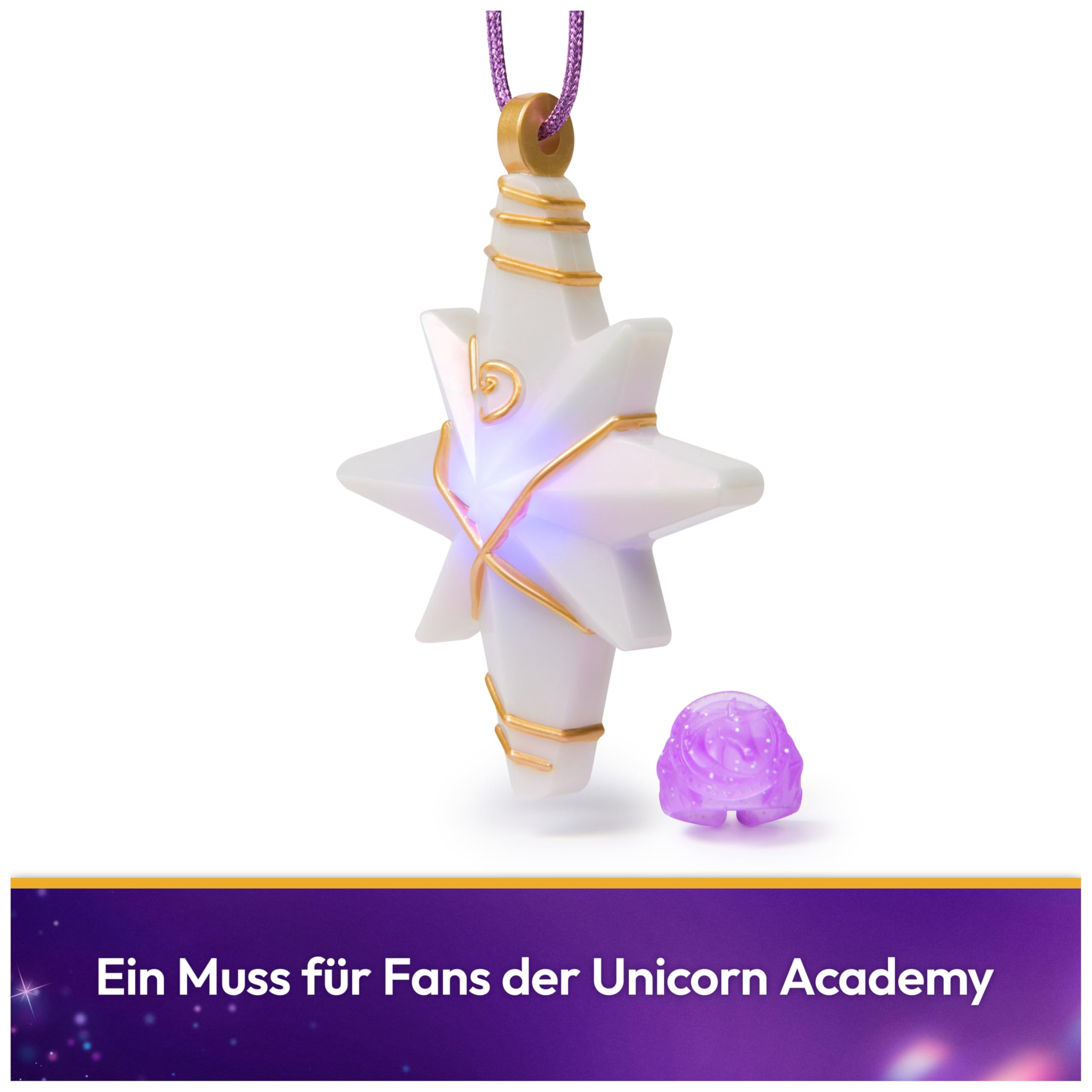 Unicorn Academy Kette mit Licht Stern und Ring Sophia Set