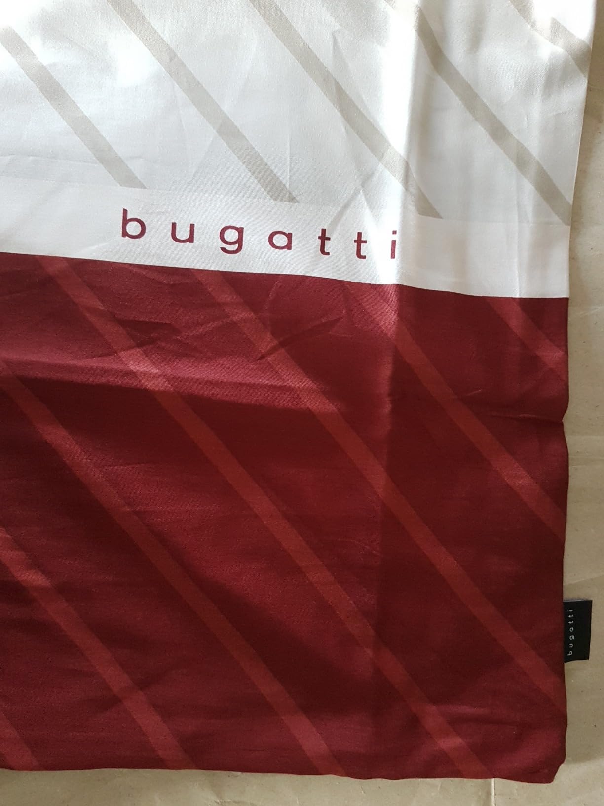 bugatti Bettwäsche 135x200 beige Streifen Mako-Satin