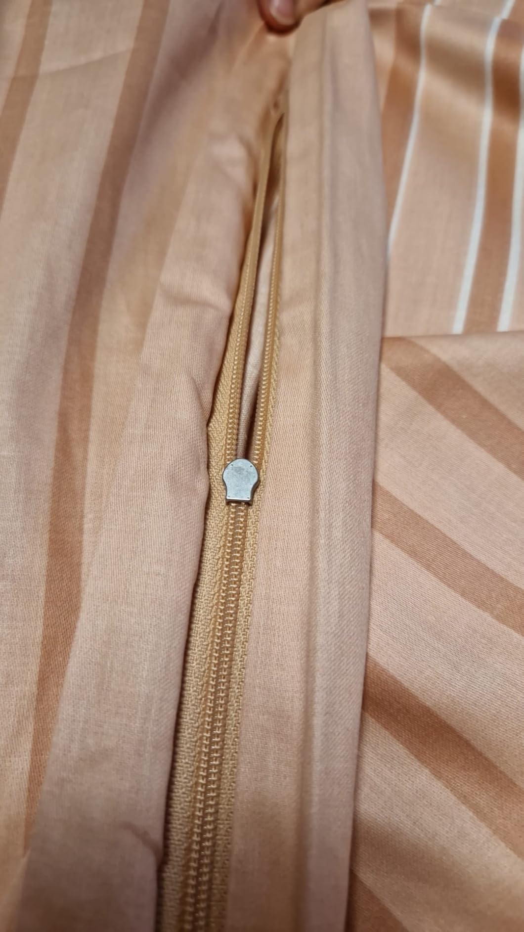 bugatti Bettwäsche 135x200 braun gestreift Baumwolle