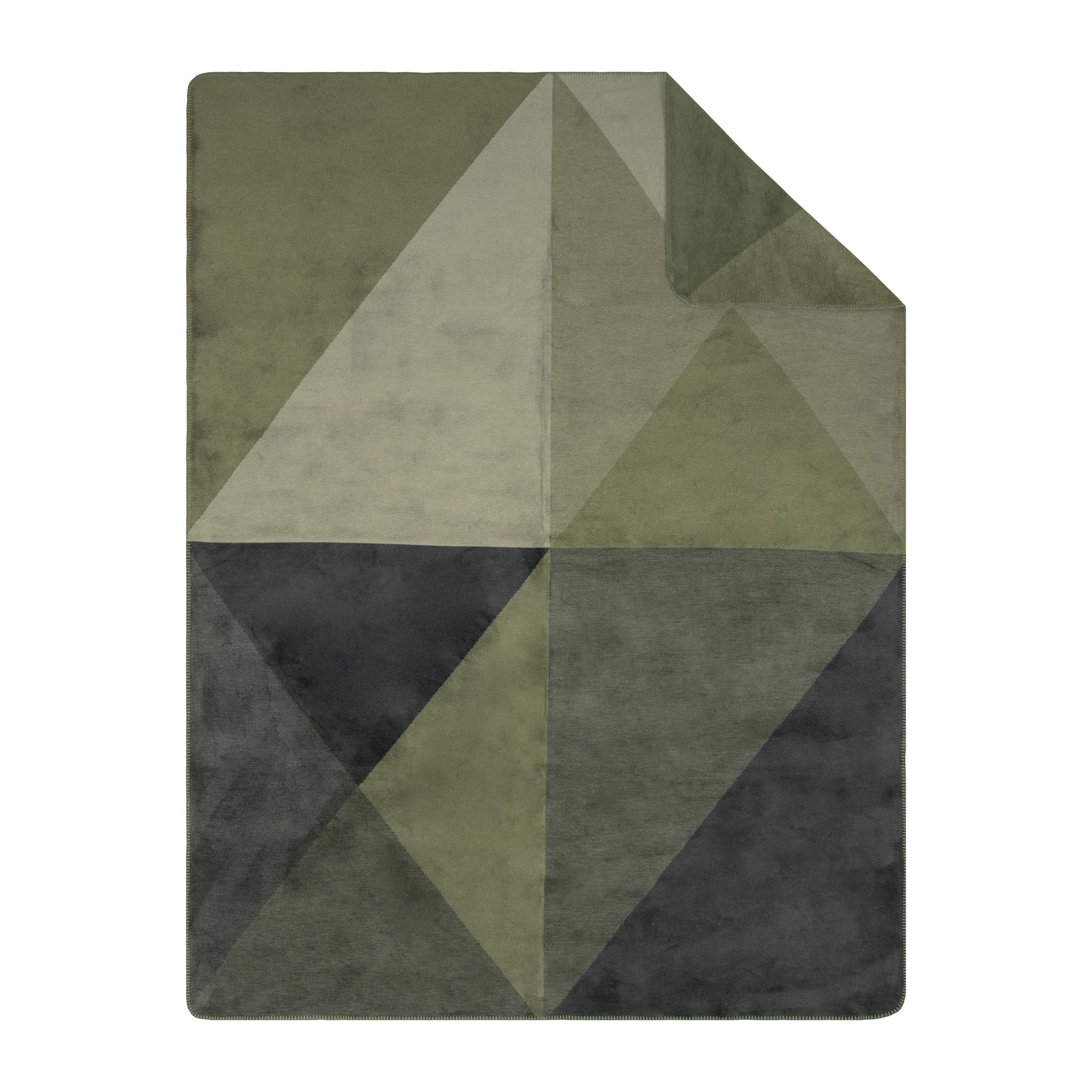 IBENA Nara Kuscheldecke 150x200 cm Grün Grau Baumwollmix